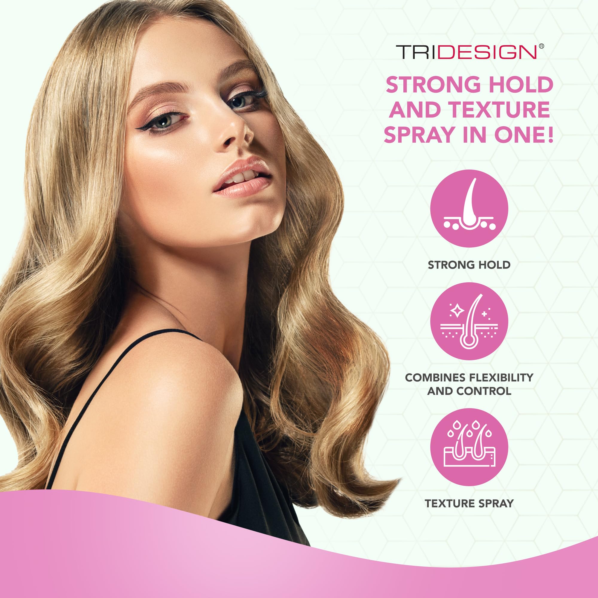 TRI Design Aerogel Hairspray - Non-Toxic Hair Finishing Spray for Styling, Volumizing and Holding Curly Hair with Flexible Hold - For Women and Men - Pack of 1 (10.5 oz)