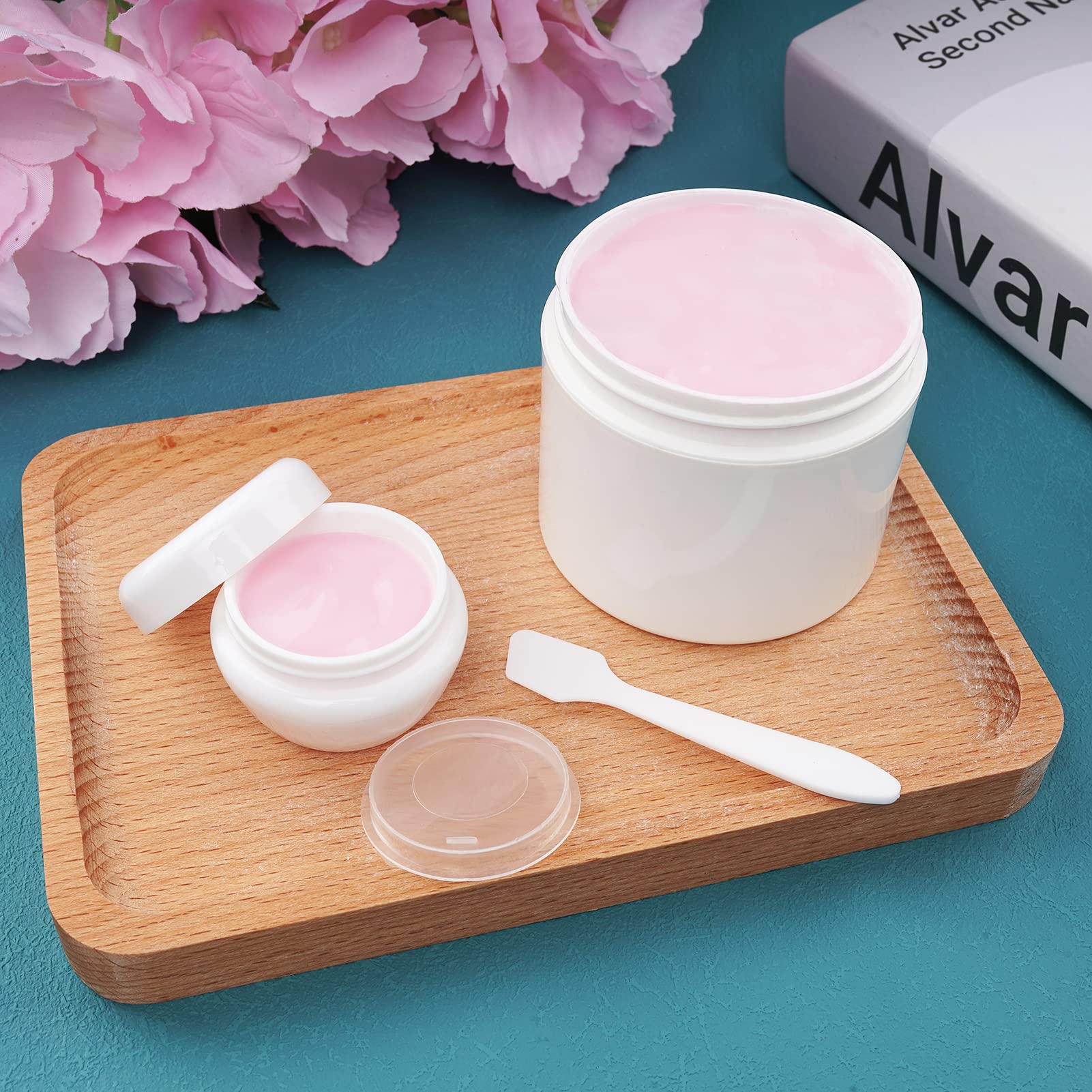 Cosywell Small Travel Containers Plastic Travel Jars for Creams TSA Approved Refillable Cosmetic Containers Leak-proof Travel Size Containers with Lid for Lotion Makeup Cosmetics 6 Pieces