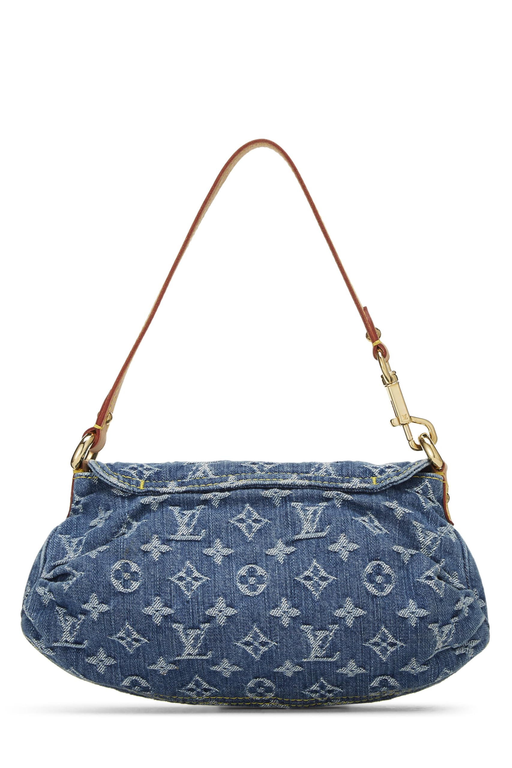 Louis Vuitton, Pre-Loved Blue Monogram Denim Pleaty Mini, Blue