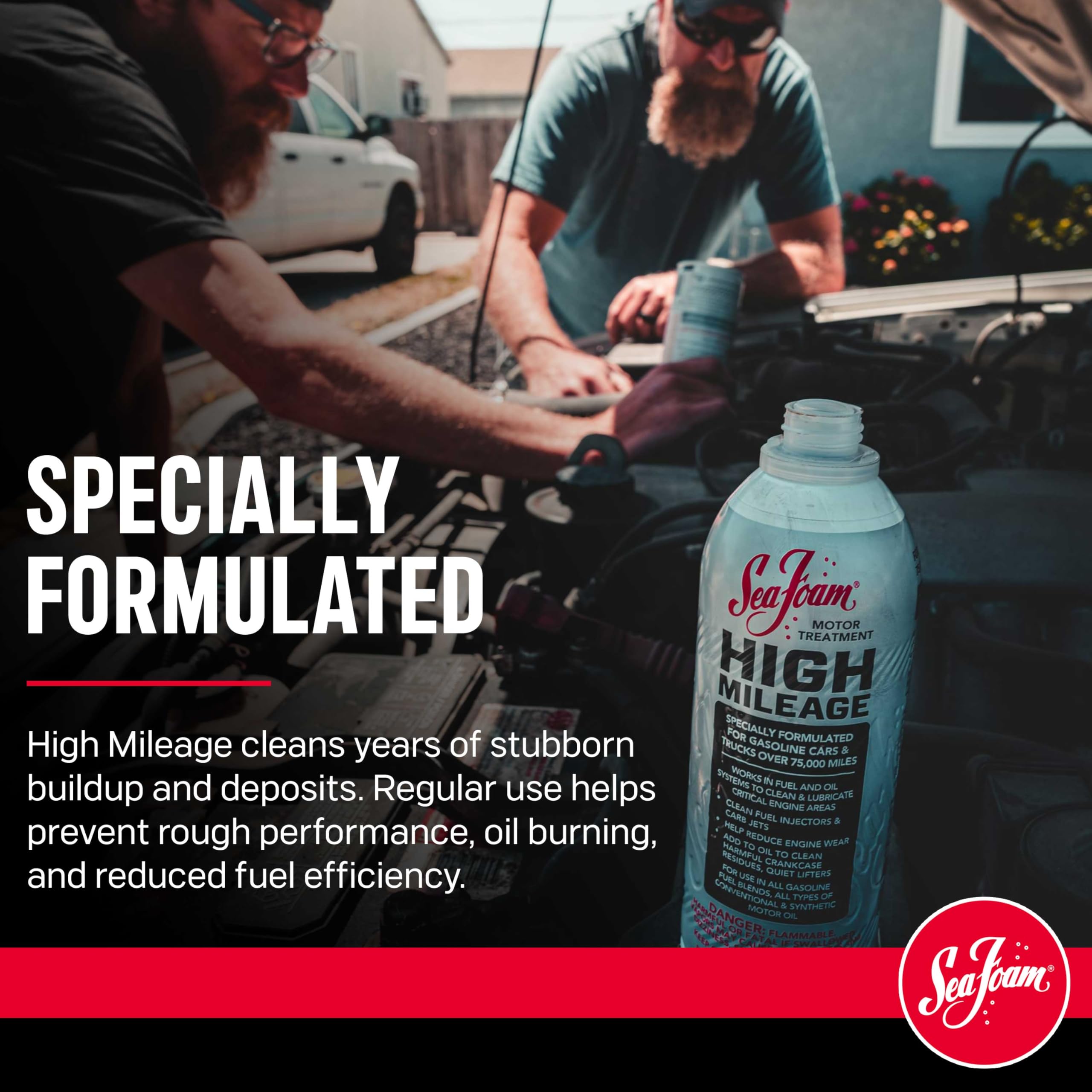 Sea Foam HM16 High Mileage, 16 Fl Oz, 12 Pack, Clear