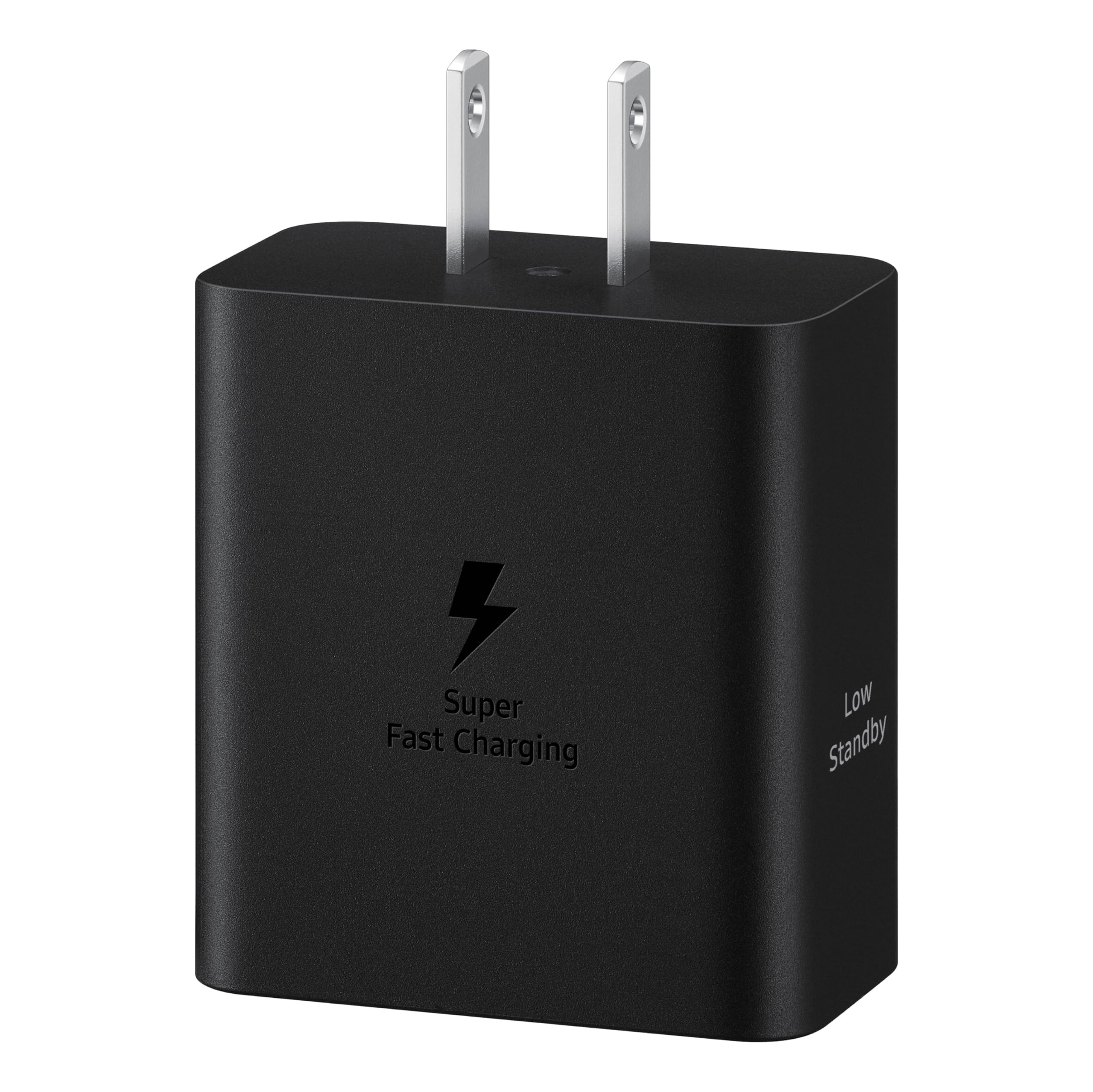 SAMSUNG 50W Duo Power Adapter Wall Charger, 2 Ports, Cable Included, Super Fast Charging 2.0 for Galaxy Phones, Tablets, USB Type C Devices, Low Standby Power Consumption, EP-T5020XBEGUS, Black