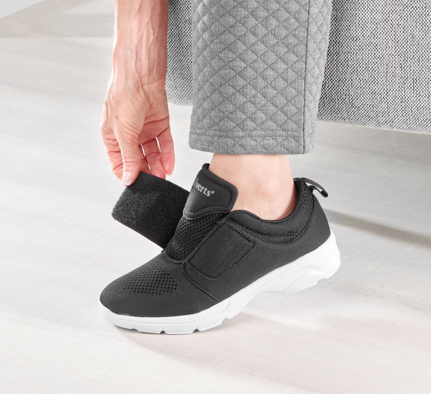 Silvert's Adaptive Clothing & Footwear Women’s Ultra Comfort Flex Neoprene Extra Wide Shoes for Seniors