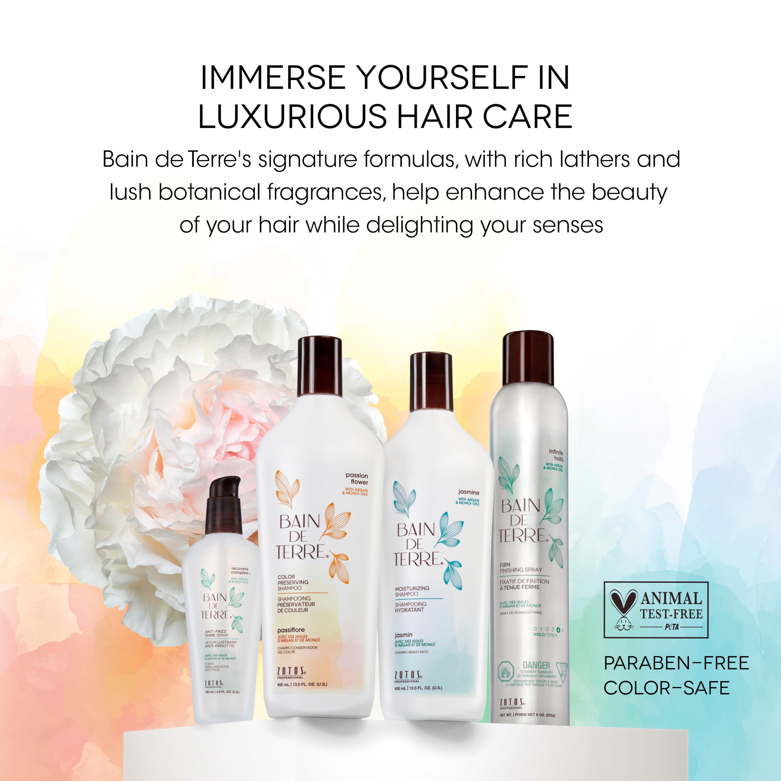 Bain de Terre Ultra Hydrating Shampoo and Conditioner Set Duo | Coconut Papaya | Hydrates Overly Dry, Damaged Hair | Paraben Free | Color-Safe | 33.8 Fl Oz