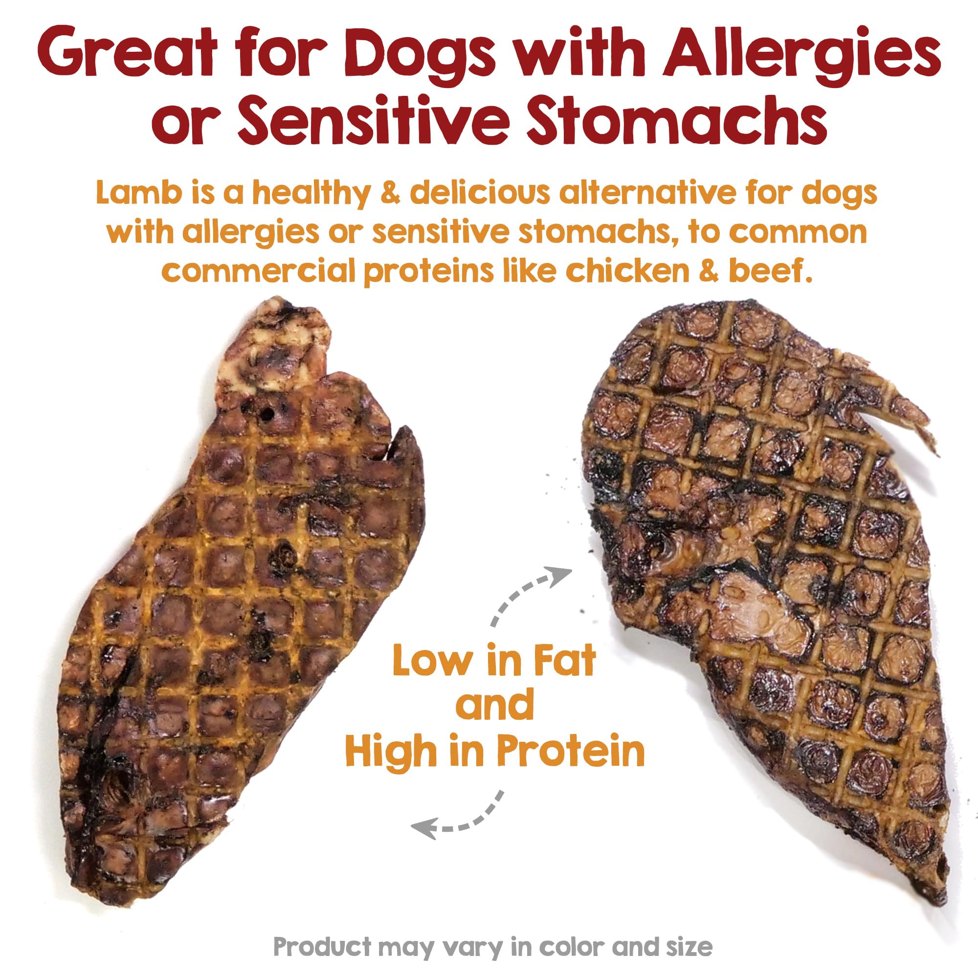 Riley's Premium Dehydrated Lamb Lung Dog Treats - Sourced in USA, Made in USA - Air Dried Crunchy & Delicious Lamb Dog Treats - 6 oz