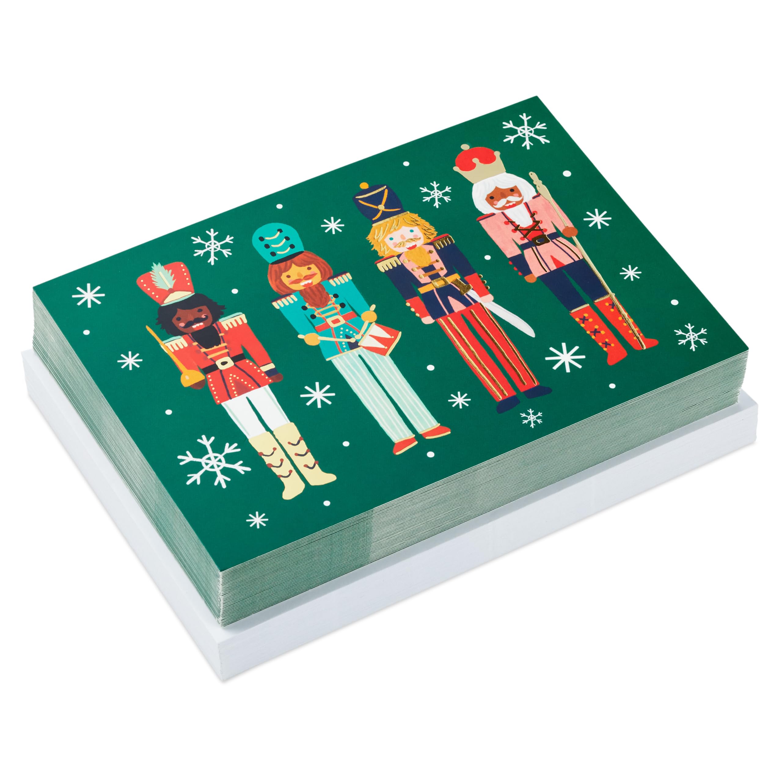 Hallmark Boxed Christmas Cards, Four Nutcrackers (40 Cards and 40 Envelopes)