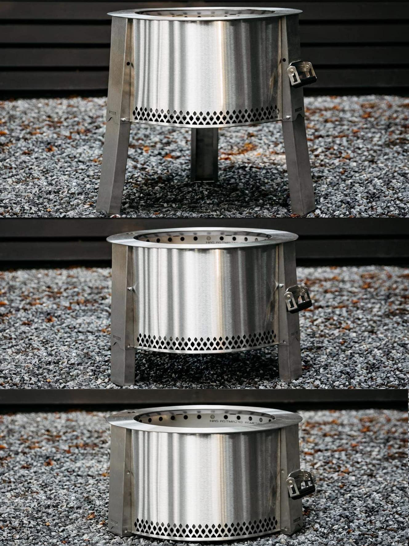 Breeo Smokeless Fire Pit (Y Series - Stainless Steel) | 21 inch Portable Smokeless Firepit for Outside | 31 Pounds | Ideal for Families Compatible with Wide Range of Breeo Accessories