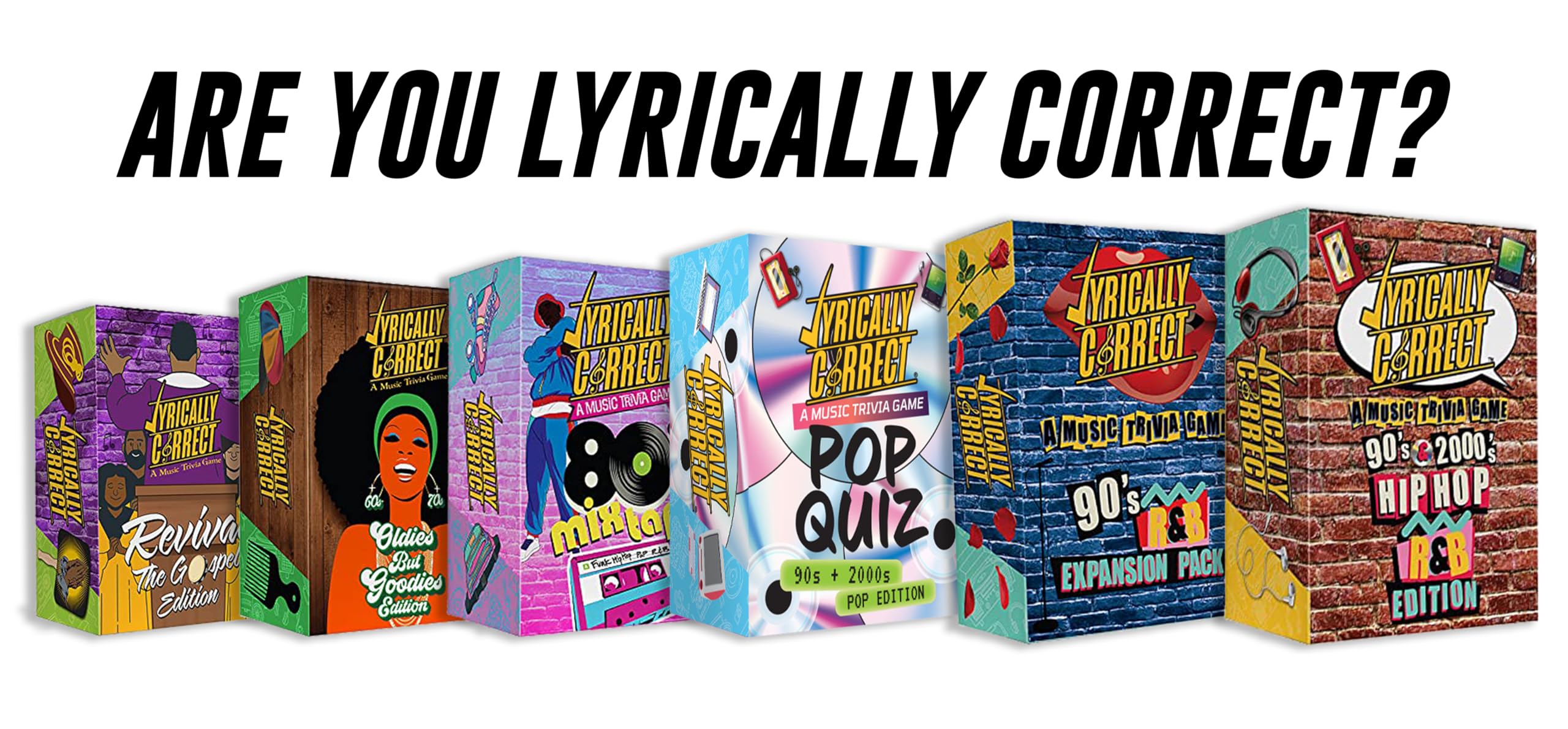 Lyrically Correct 90's and 2000's Hip Hop & R&B Music Trivia Card Game for Friends, Fun Party Game for Adults, Family Gatherings, Game Nights, and Finish The Lyrics Challenge