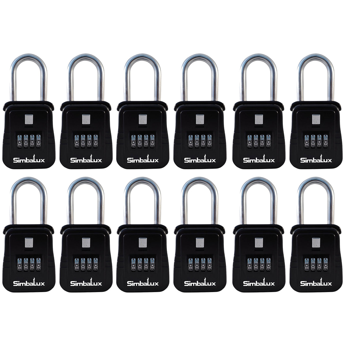 Combo Realtor Lockbox [12 Pack] by SimbaLux Quality 4 Digit Numeric Combination Real Estate Lock Box