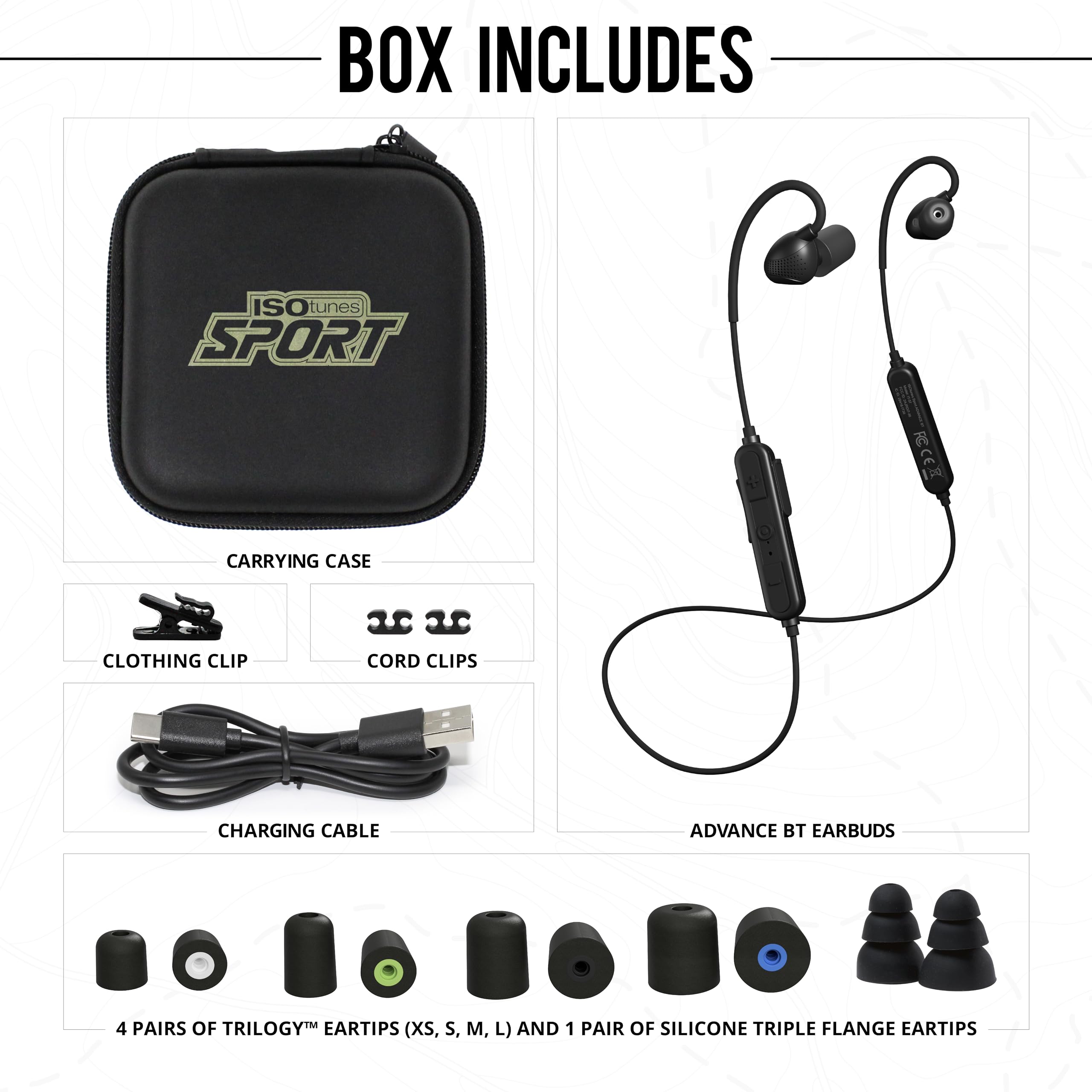 ISOtunes Sport Advance BT Shooting Earbuds: Tactical Bluetooth Hearing Protection (Matte Black)