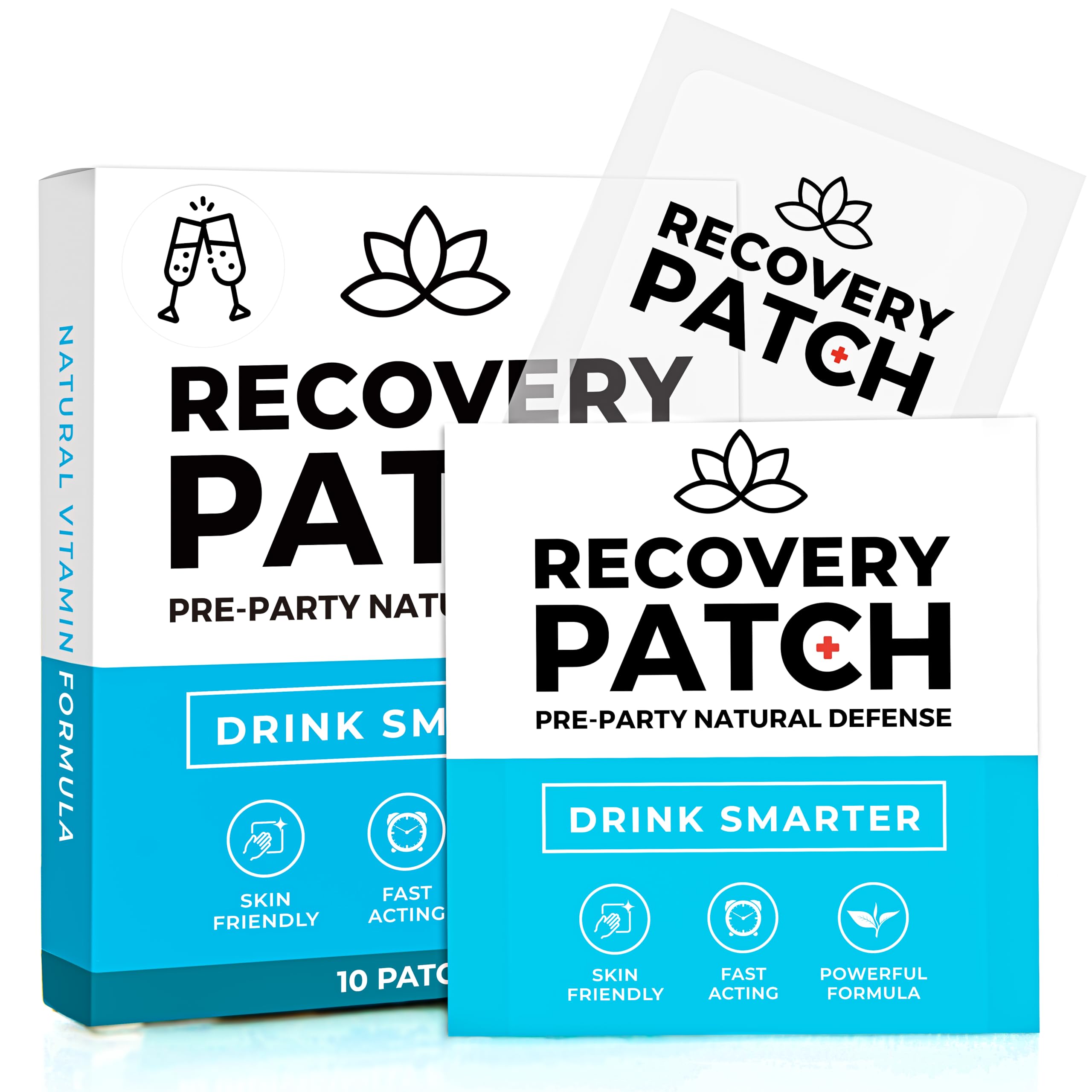 Party Treats Patches 10 Pack - Wake Up Refreshed & Energized with Our 100% Natural Ingredients Patch - Individually Wrapped, Skin-Friendly & Waterproof - Enhanced Morning Formula