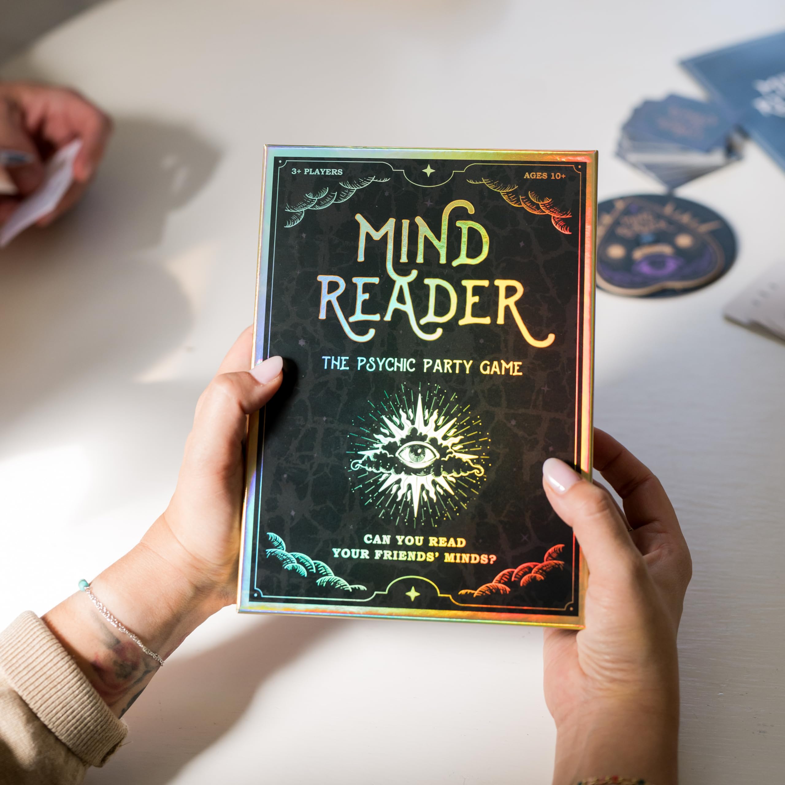 New Game! Mind Reader – Can You Read Your Friends' Minds? The Fun Psychic Mind Meld Family Party Game for Kids, Tweens, Teens, College Students, Adults & Families - Perfect Board Games Night Group