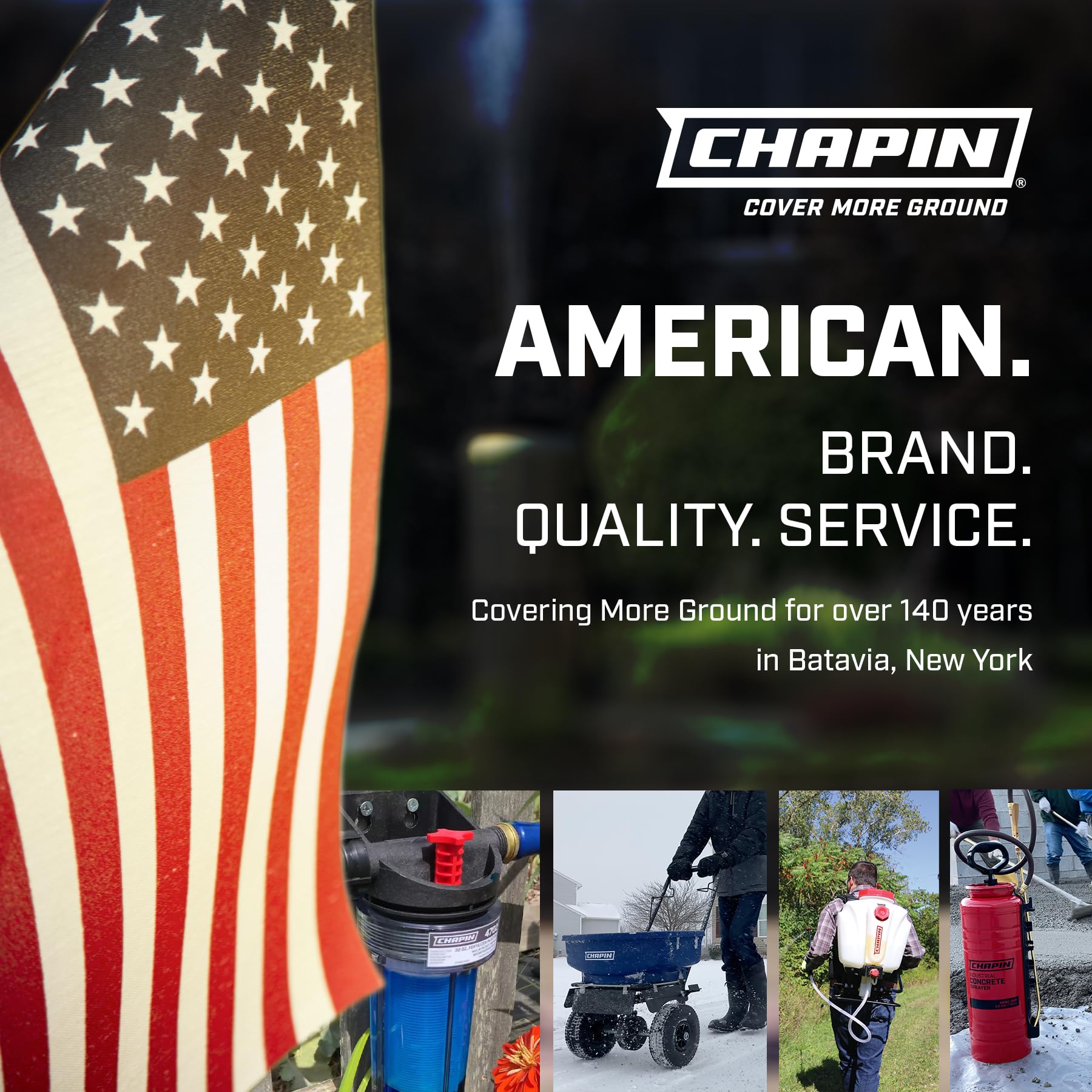 Chapin 4993: Heavy Duty Brass Head Tripod Impact Lawn Sprinkler, 360 Degree Coverage for Large Lawns, Golf Courses, Gardens, Adjustable Height, Gooseneck Hose Connection, Red and Black