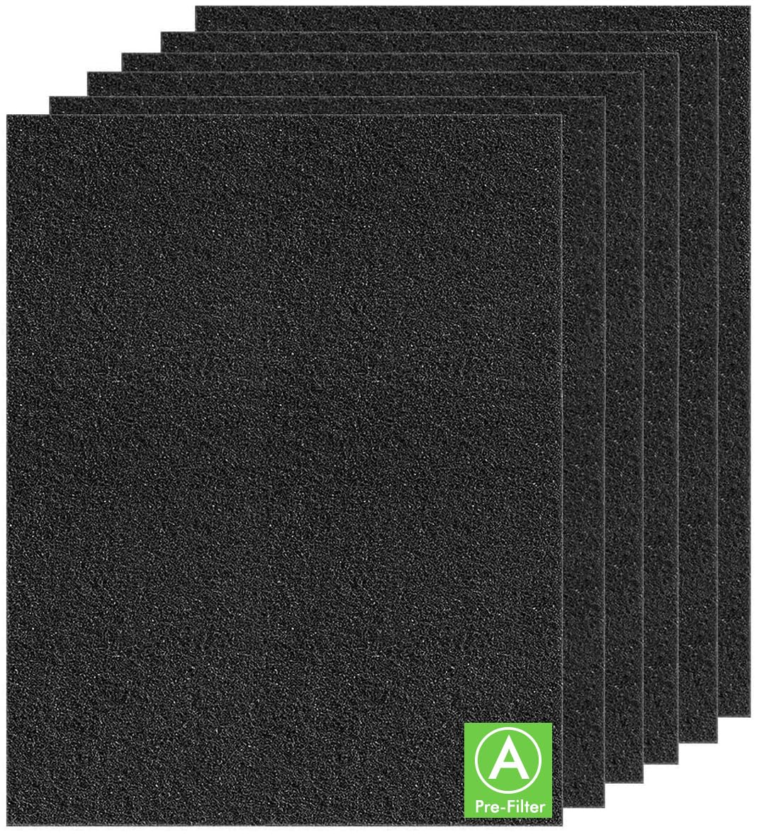 Dekiru Carbon Activated Filter Precut for HPA300 Prefilter Compatible with Honeywell Air Purifier Filter Replacement, Fit for Easy Installation Advanced Filters (6 Pack)