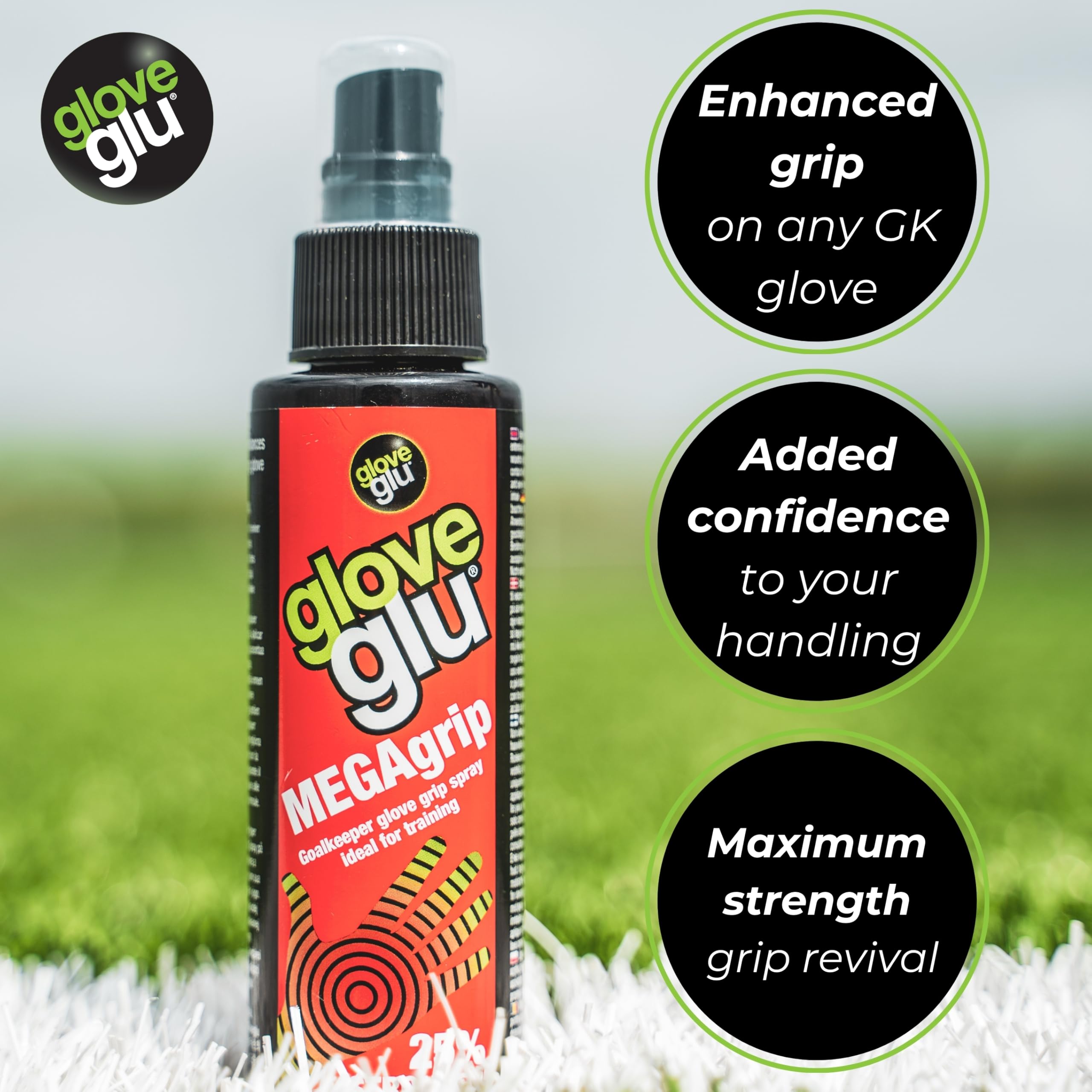 gloveglu MEGAgrip Goalkeeper Glove Grip Spray (120ml (4fl oz))