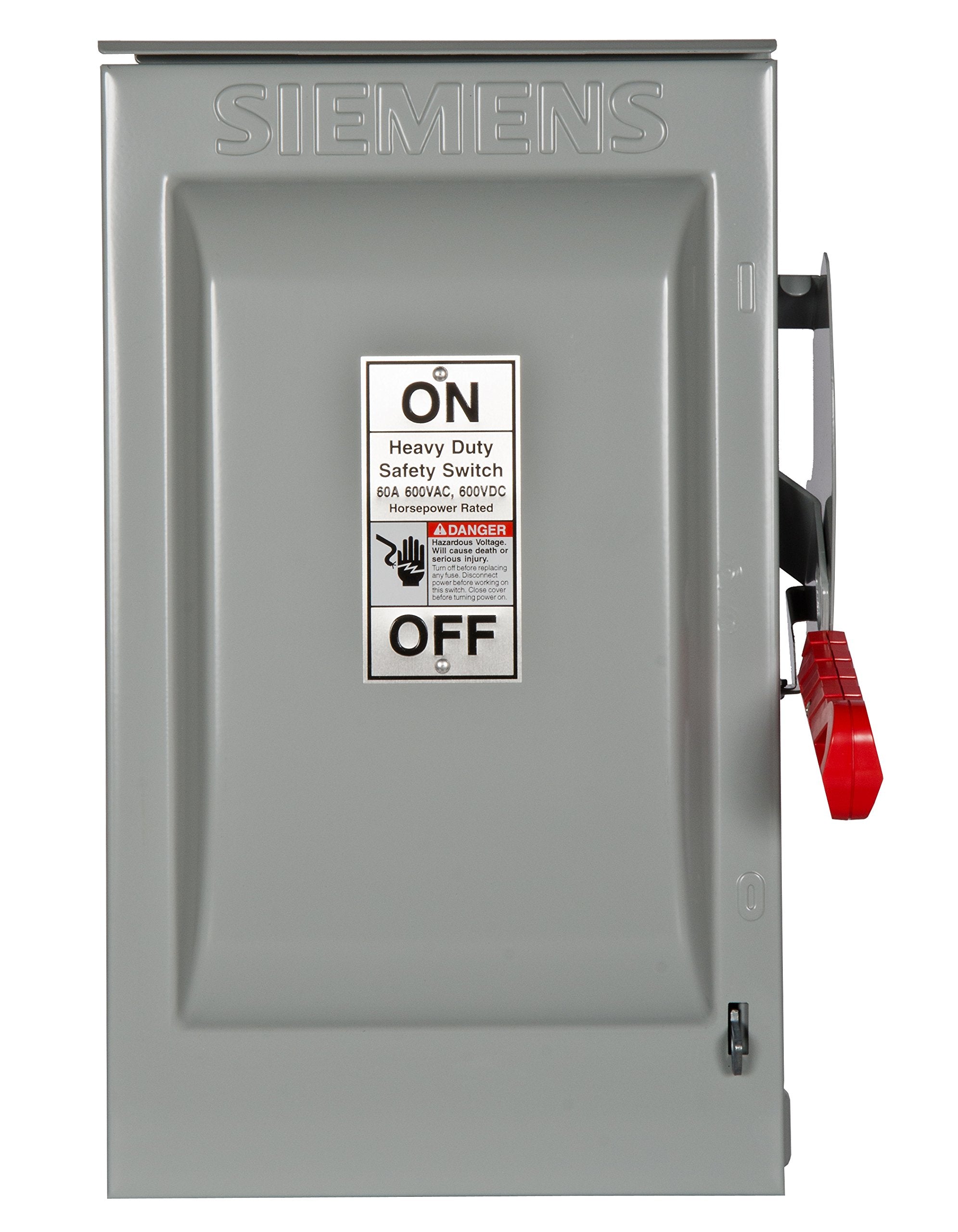 Siemens HNF362R 60-Amp 3 Pole 600-volt 3 Wire Non-Fused Heavy Duty Safety Switches