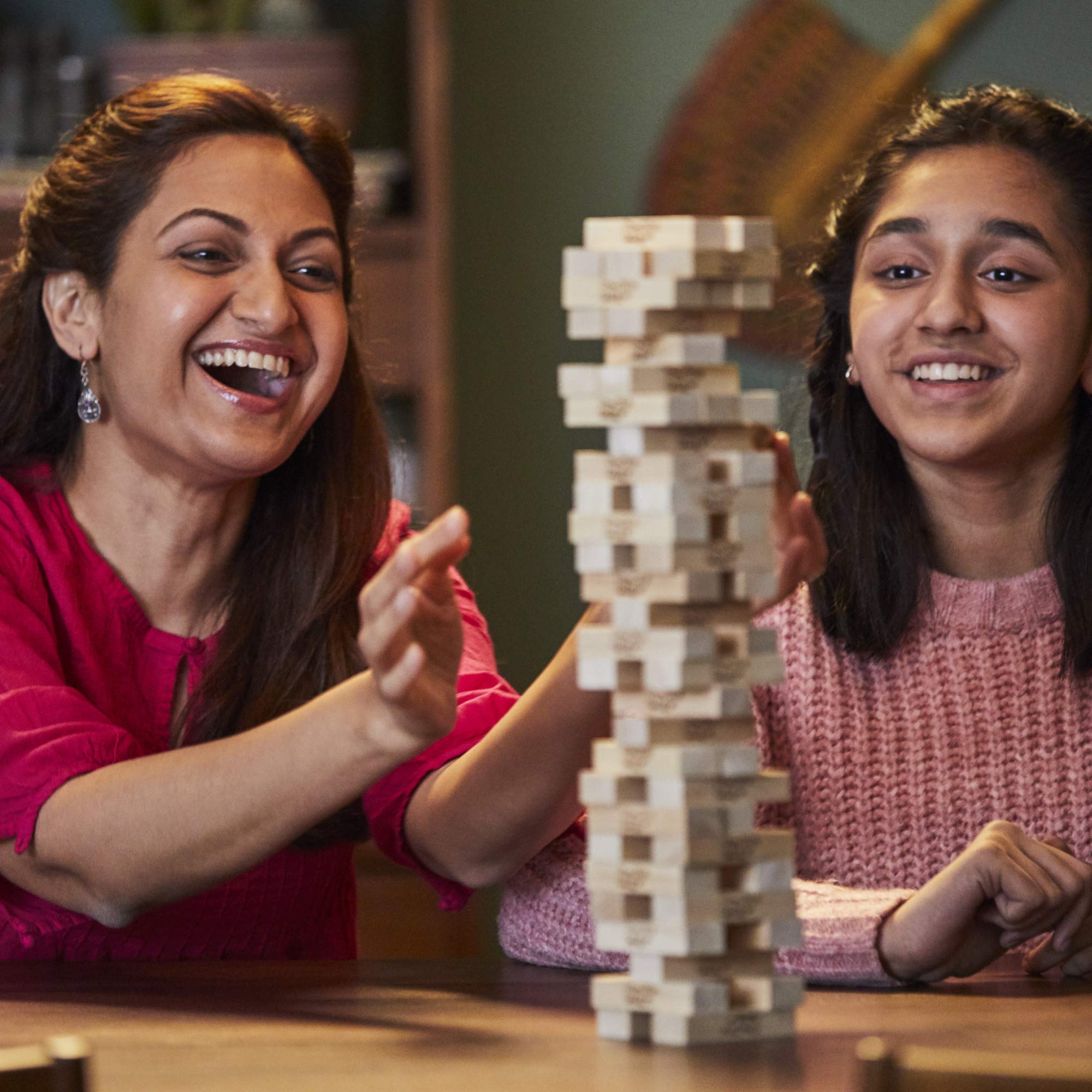 Hasbro Gaming Jenga Wooden Blocks Stacking Tumbling Tower Kids Game Ages 6 and Up (Amazon Exclusive)