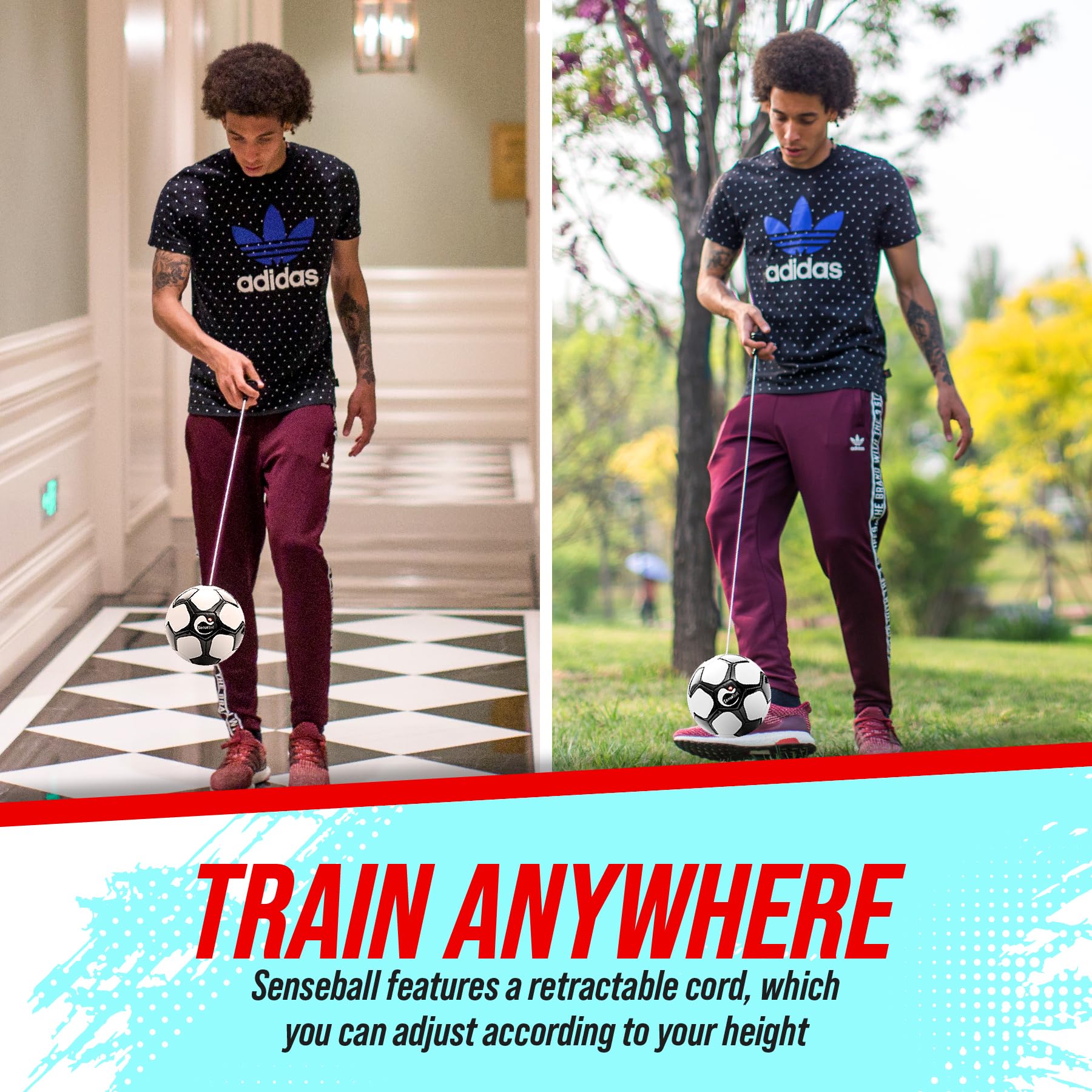 SenseBall Soccer Ball | Soccer Training Equipment for Kids & Adults | Improve Skills & Control with 50 Exercise Videos & Personal Soccer Coach App
