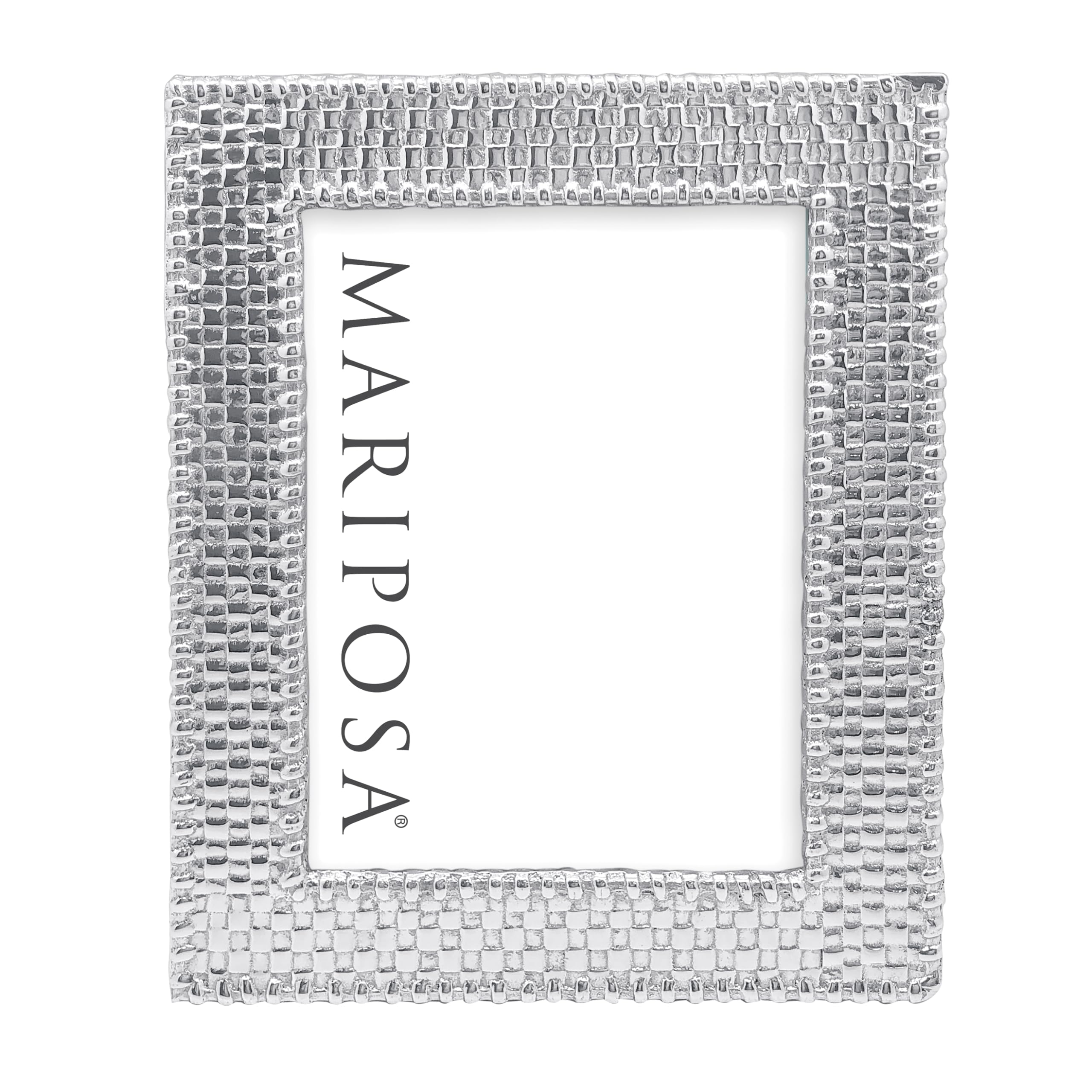 MARIPOSA Basketweave Frame, 5x7 inch, silver