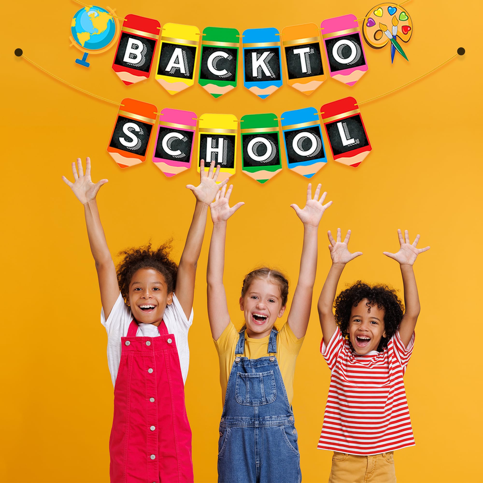 Back to School Banner Decorations - 2 Strings 10 Feet, No DIY Welcome Back to School Banner Decor for Classroom Back To School Party Decorations, First Day of School Decorations