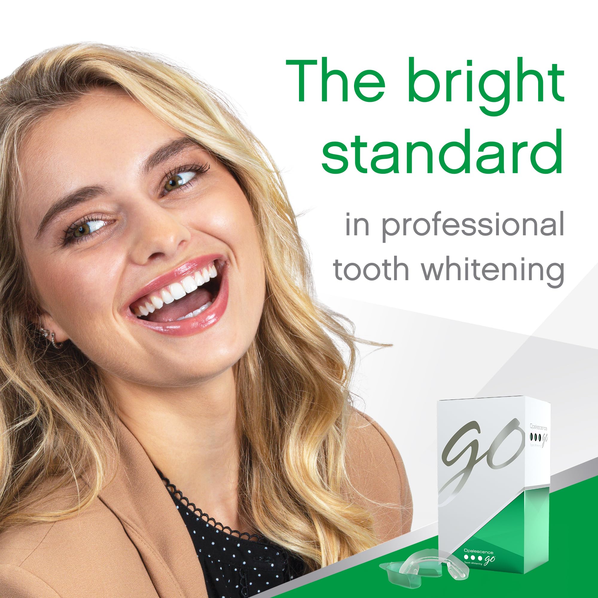 Opalescence Go 15- Prefilled Teeth Whitening Trays - 15% Hydrogen Peroxide - (10 Treatments) Made by Ultradent Products. Teeth Whitening Kit -Mint - 5194-1