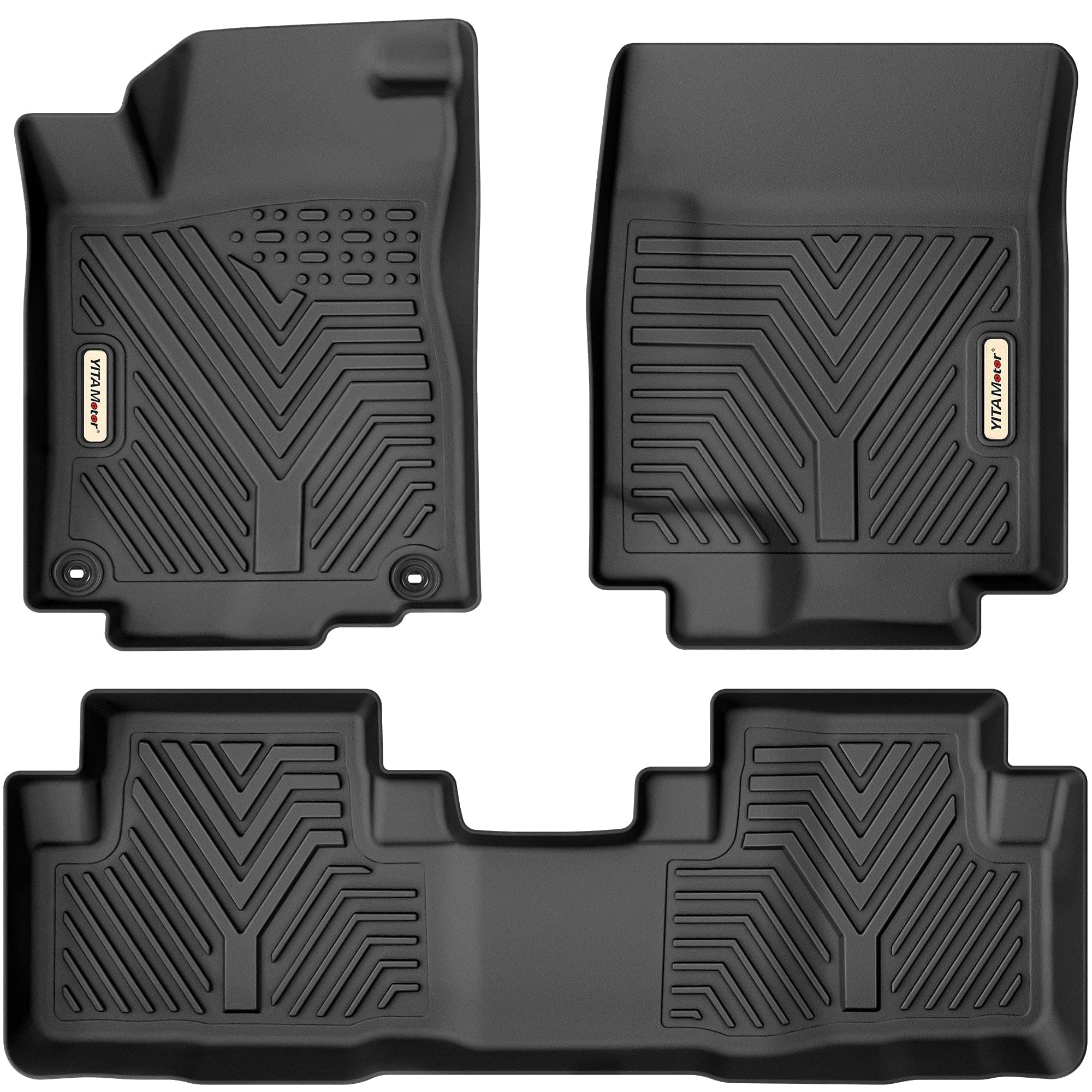 YITAMOTOR Floor Mats Compatible with 2012-2016 Honda CR-V, Black All-Weather Custom Fit Front 1st & 2nd Row Floor Liner Set