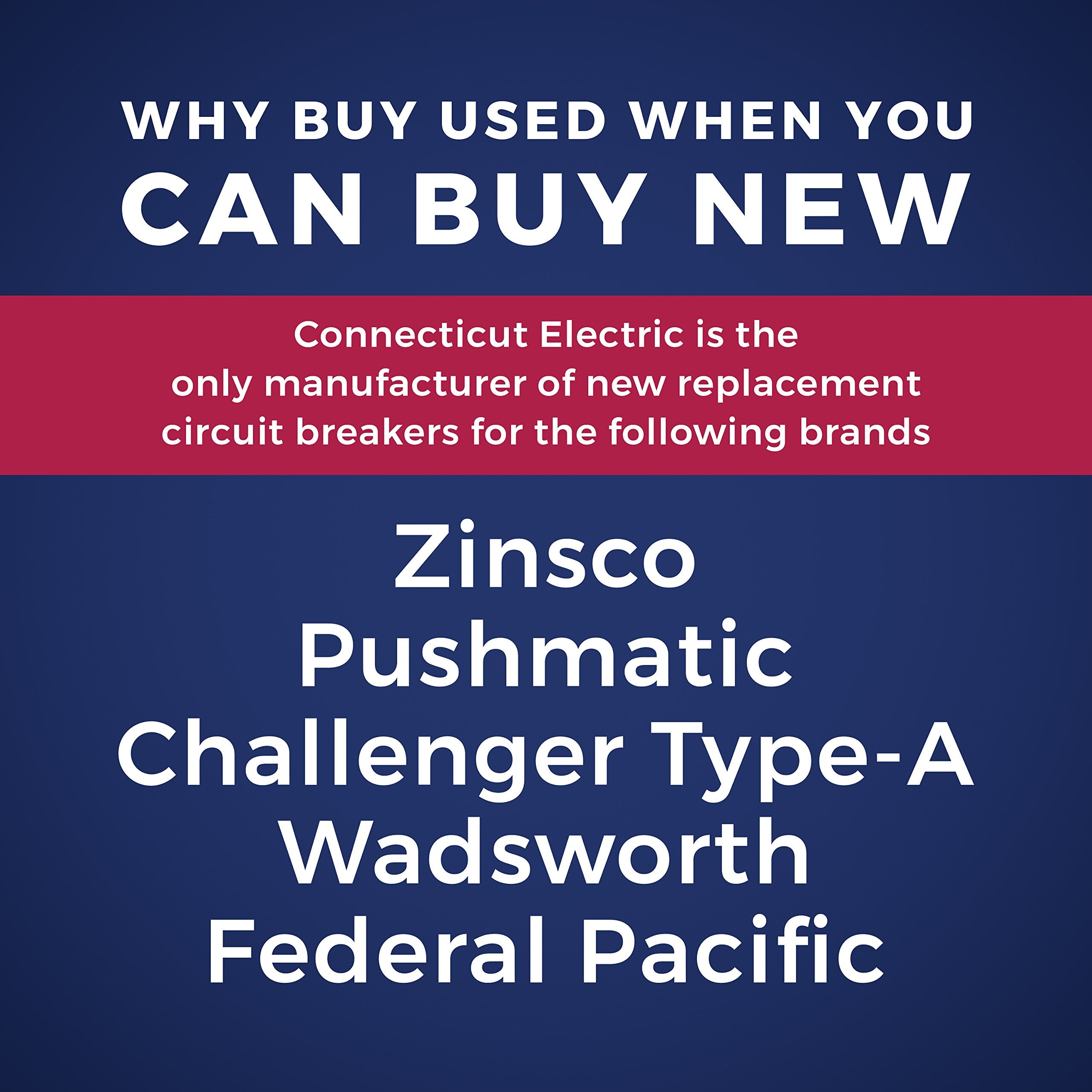 UBITBFP2002-New Zinsco QFP2200 Replacement. Two Pole 200 Amp Main Series Manufactured by Connecticut Electric, Gray