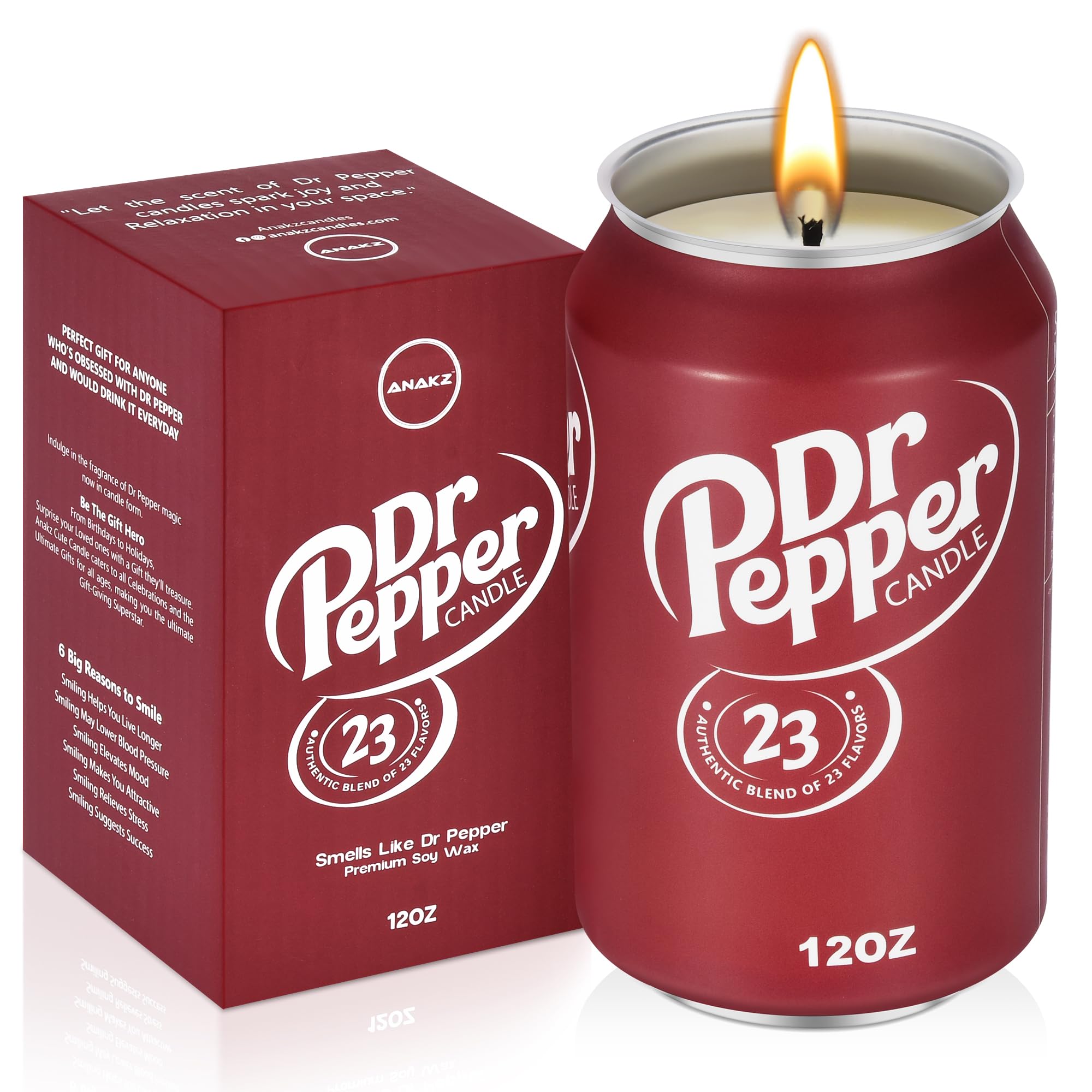 Doctor Pepper Candle - Smells Like The Real Soda - Cute Candles for Cool Gifts - Funny Candles for Any Occasion - Cute Things for Aesthetic Room Decor - Cool Candles for Cool Things - Trendy Candles