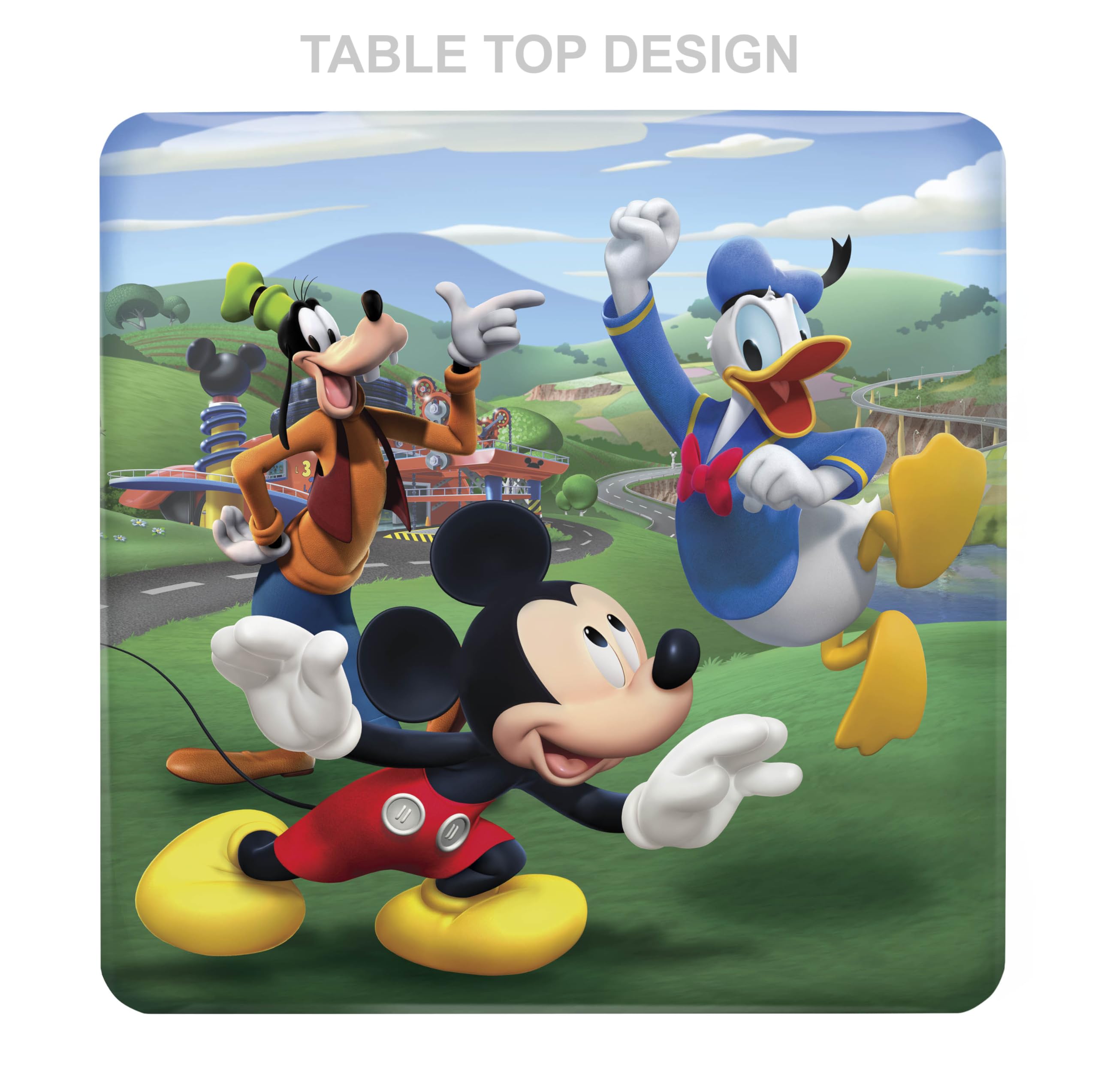Mickey Mouse Table & Chair Set for Toddlers 24-48M, Includes 1 Table & 1 Chair [Amazon Exclusive] Table: 20"L x 20"W x 16.4"H, Chair: 12"L x 11.6"W x 17"H - Weight Limit: 70 lbs