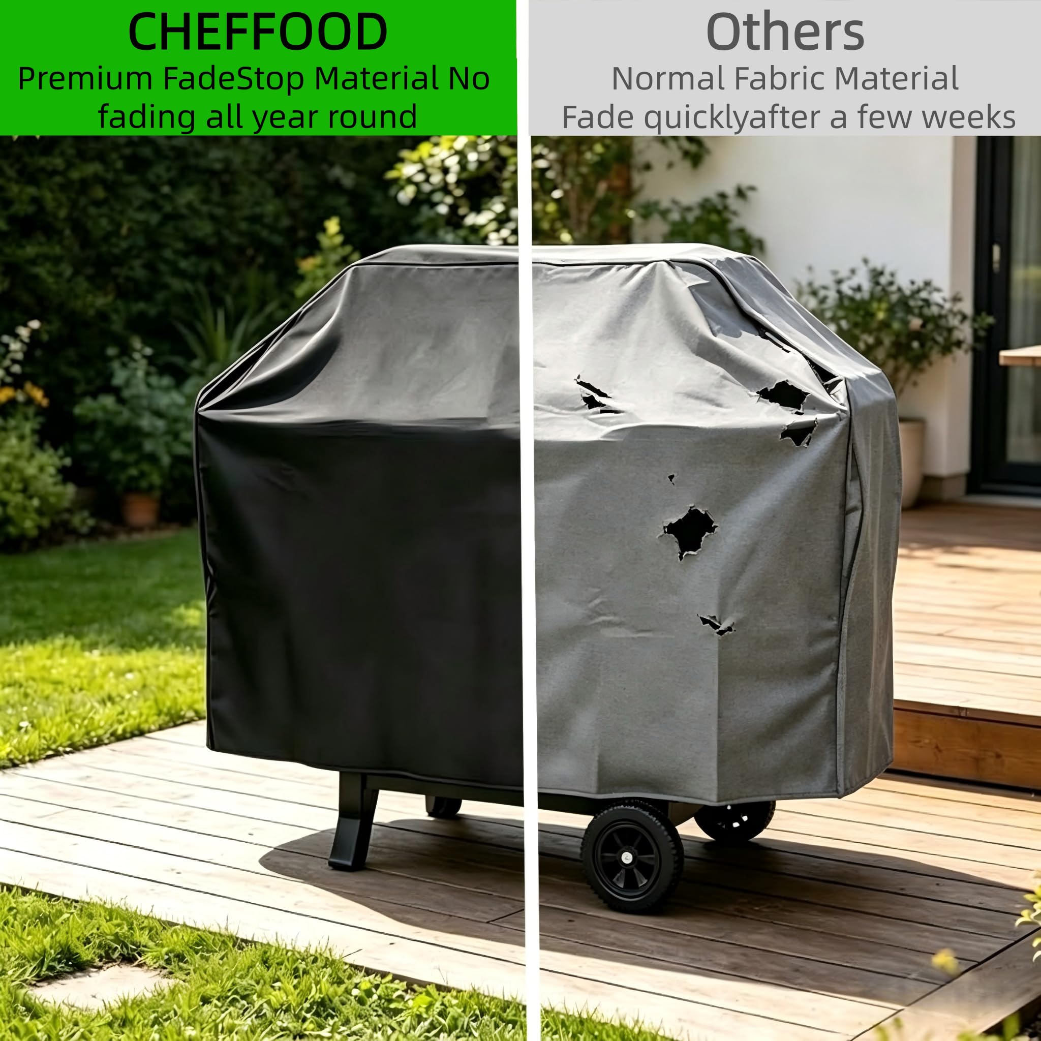 64-Inch Grill Cover, 600D Heavy Duty Waterproof OxfordPolyester Outdoor BBQ Cover fit for Royal Gourmet CR6412,Water Resistant&Weather Protection