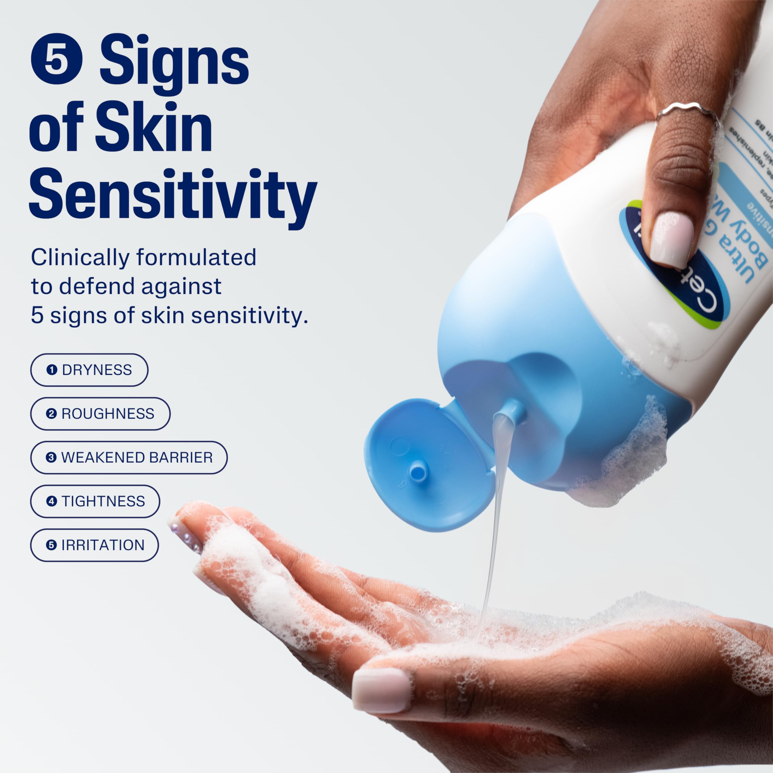 Cetaphil Ultra Gentle Body Wash, For Dry to Normal, Sensitive Skin, 16.9oz Pack of 3, Aloe Vera, Vitamin B5, Hypoallergenic, Paraben Free, Fragrance Free, Dermatologist Tested