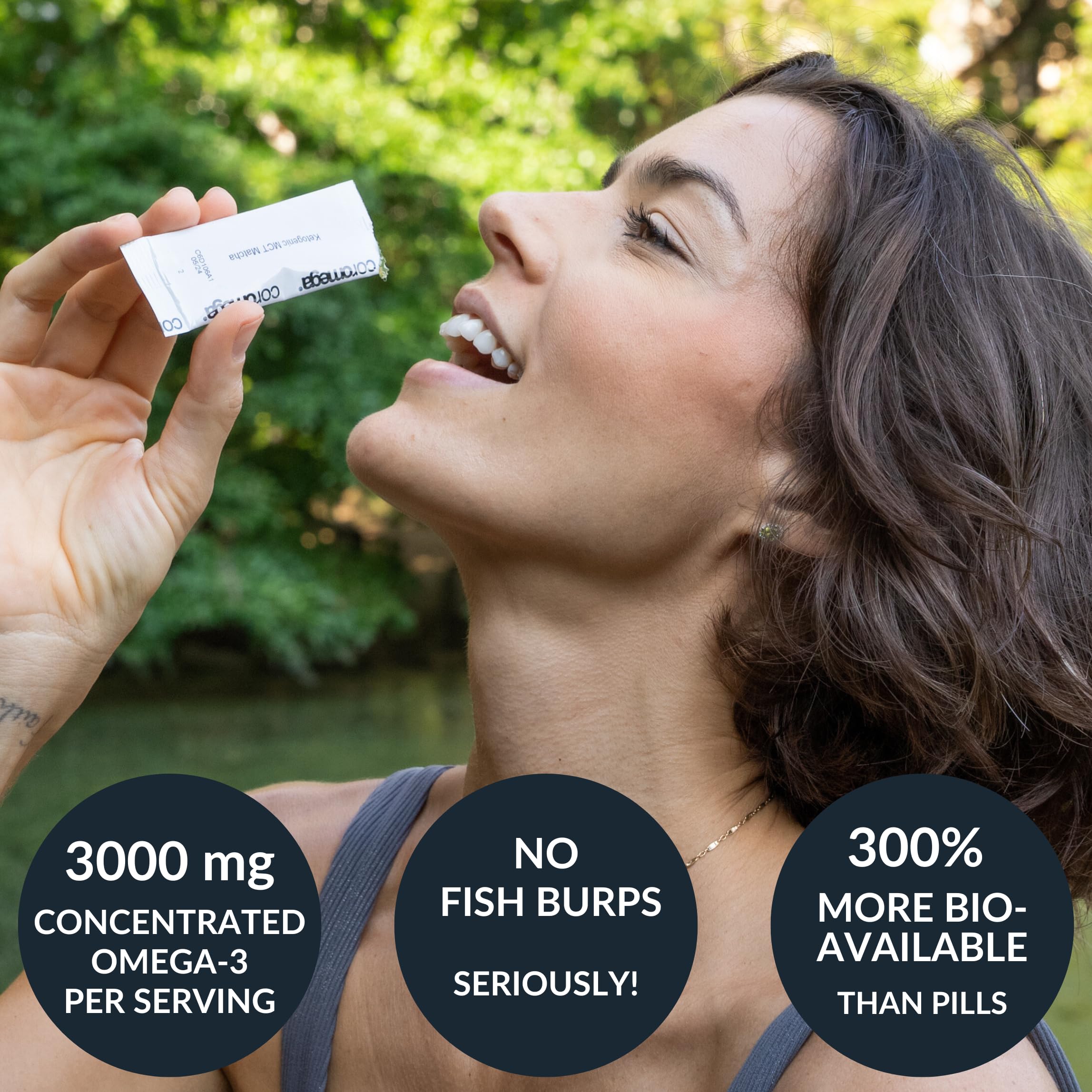 Coromega MAX Gold 3000mg Omega-3 Fish Oil + Vitamin D Squeeze Packets, Wild-Caught, No Fishy Taste - 3X Better Absorption Than Softgels, Supports Brain & Heart Health (30 Servings, Orange Flavor)