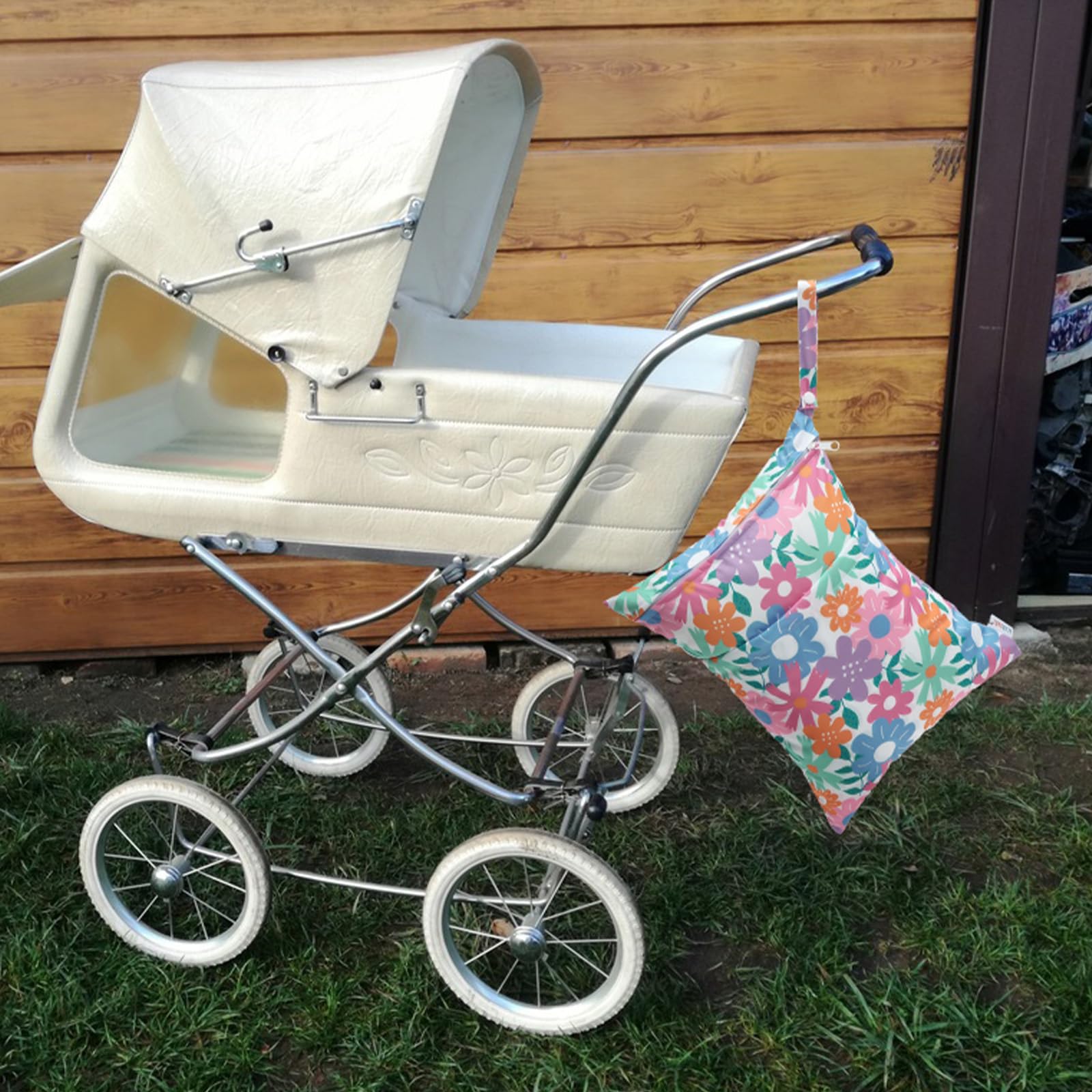 ALVA ALVABABY 3pcs Cloth Diaper Wet Dry Bags Waterproof Reusable with Two Zippered Pockets Travel Beach Pool Daycare Soiled Baby Items Yoga Gym Bag for Swimsuits or Wet Clothes 3L-ZM18A