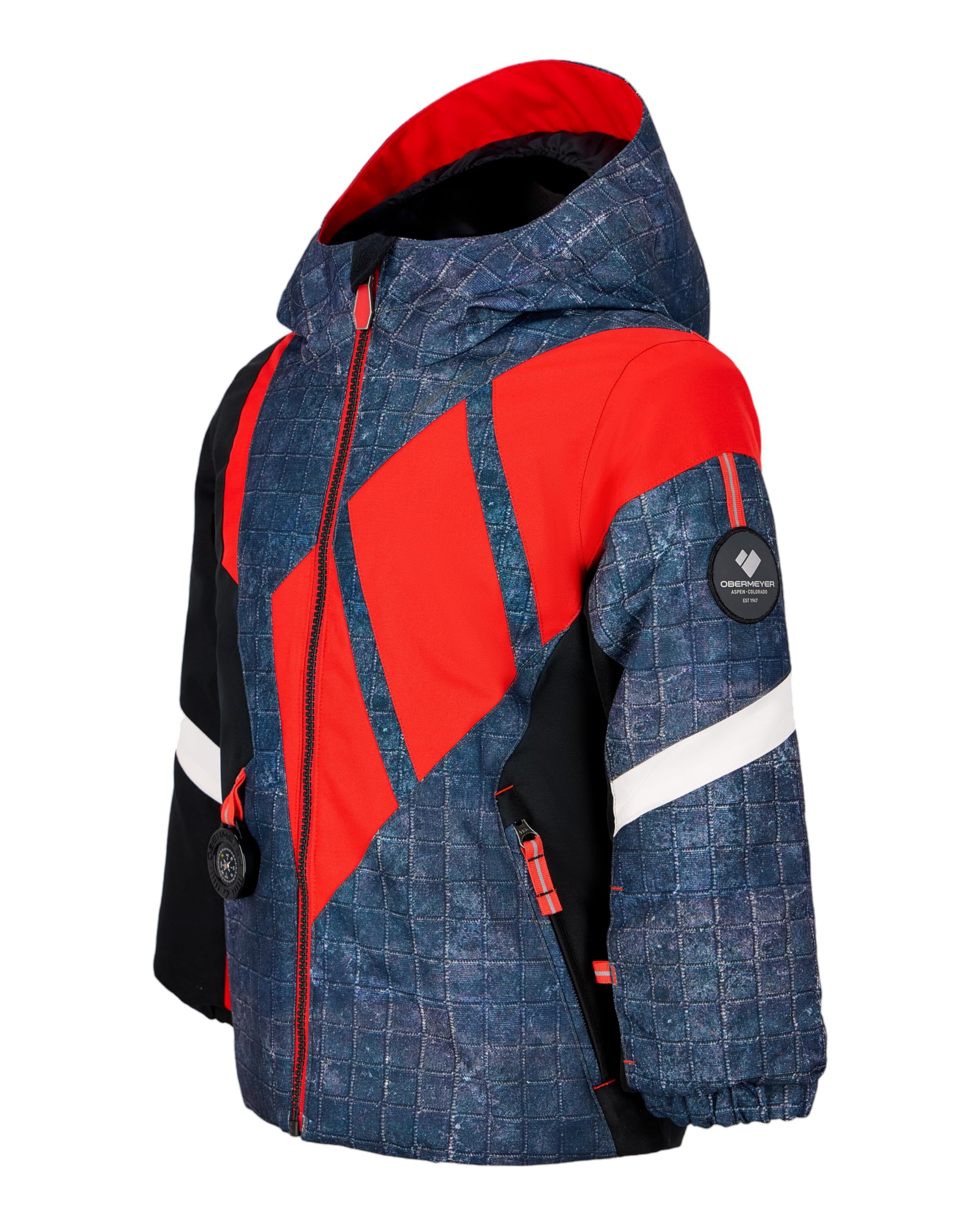 Obermeyer Orb Jacket - Kids Boys - Blue Grey Rippin - Size 8