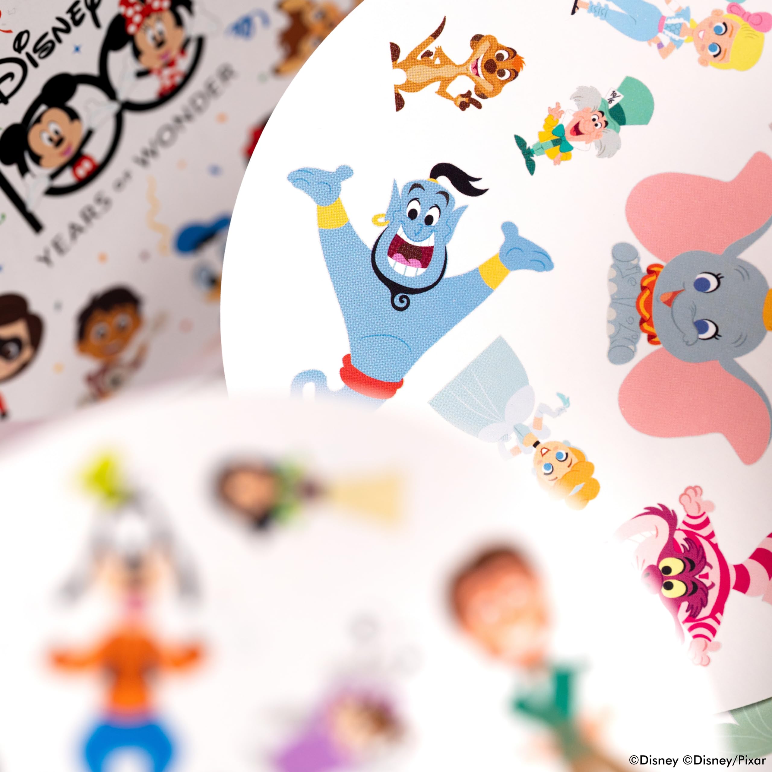 Spot It! Disney 100th Anniversary - Celebrate Disney & Pixar Characters in a Classic Observation Game! Fun Matching Game for Kids & Adults, Ages 6+, 2-8 Players, 15 Minute Playtime, Made by Zygomatic