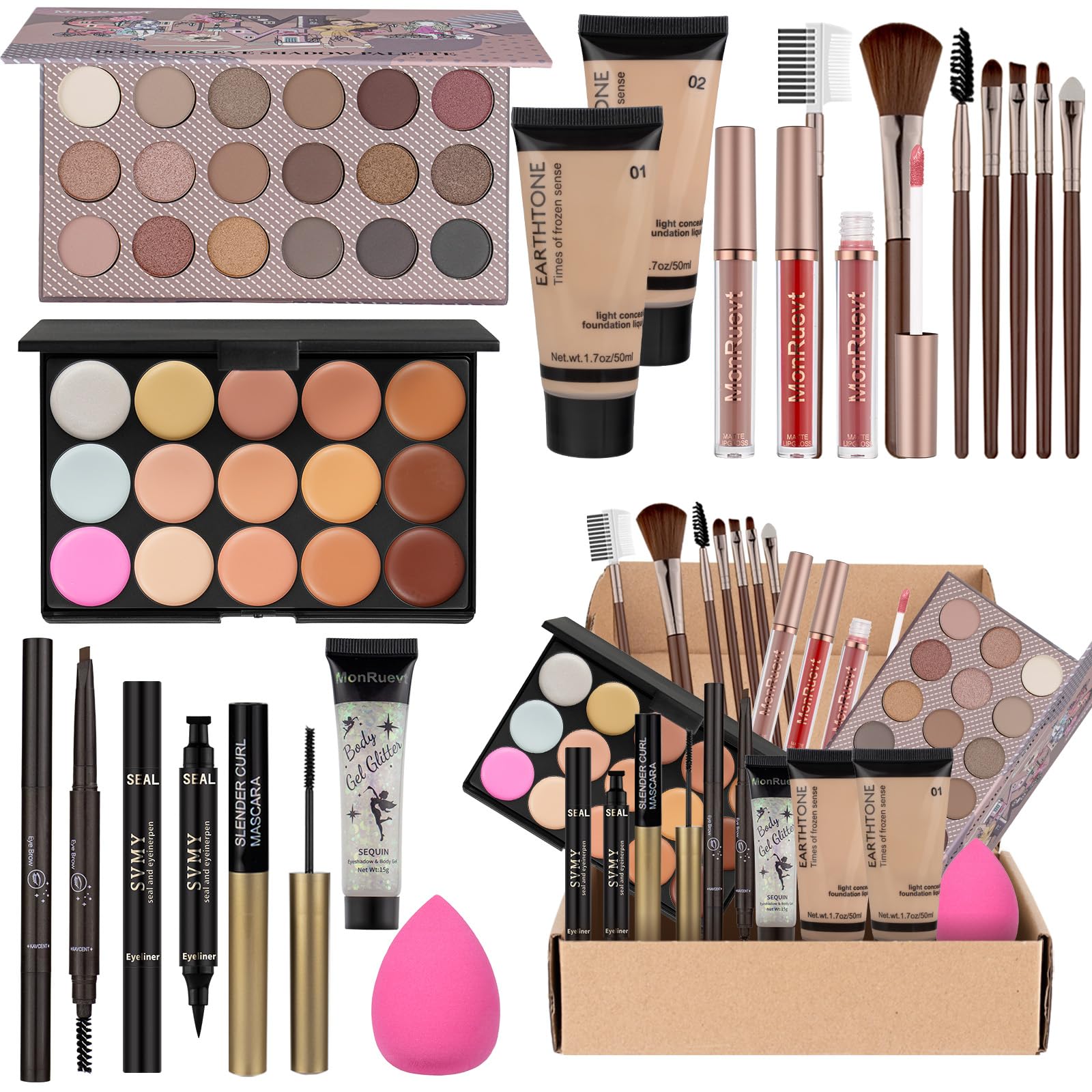 Makeup Kit Makeup Kits for Teens Girls Women Makeup Set for Teenager Eyeshadow Primer Makeup Set Gift for Teens Women Full Kit Girls Makeup Set.