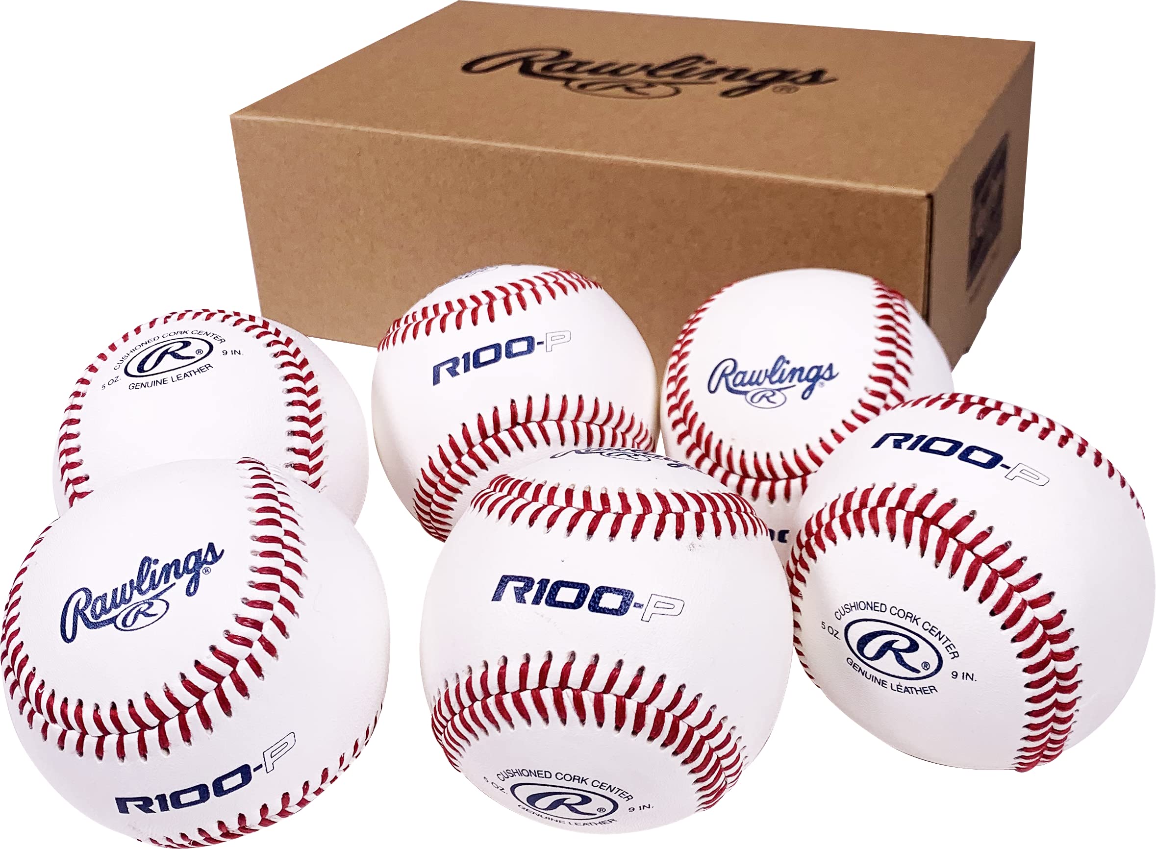 Rawlings | RAISED SEAM Practice Baseballs | R100-P | High School/Youth | 6 Count