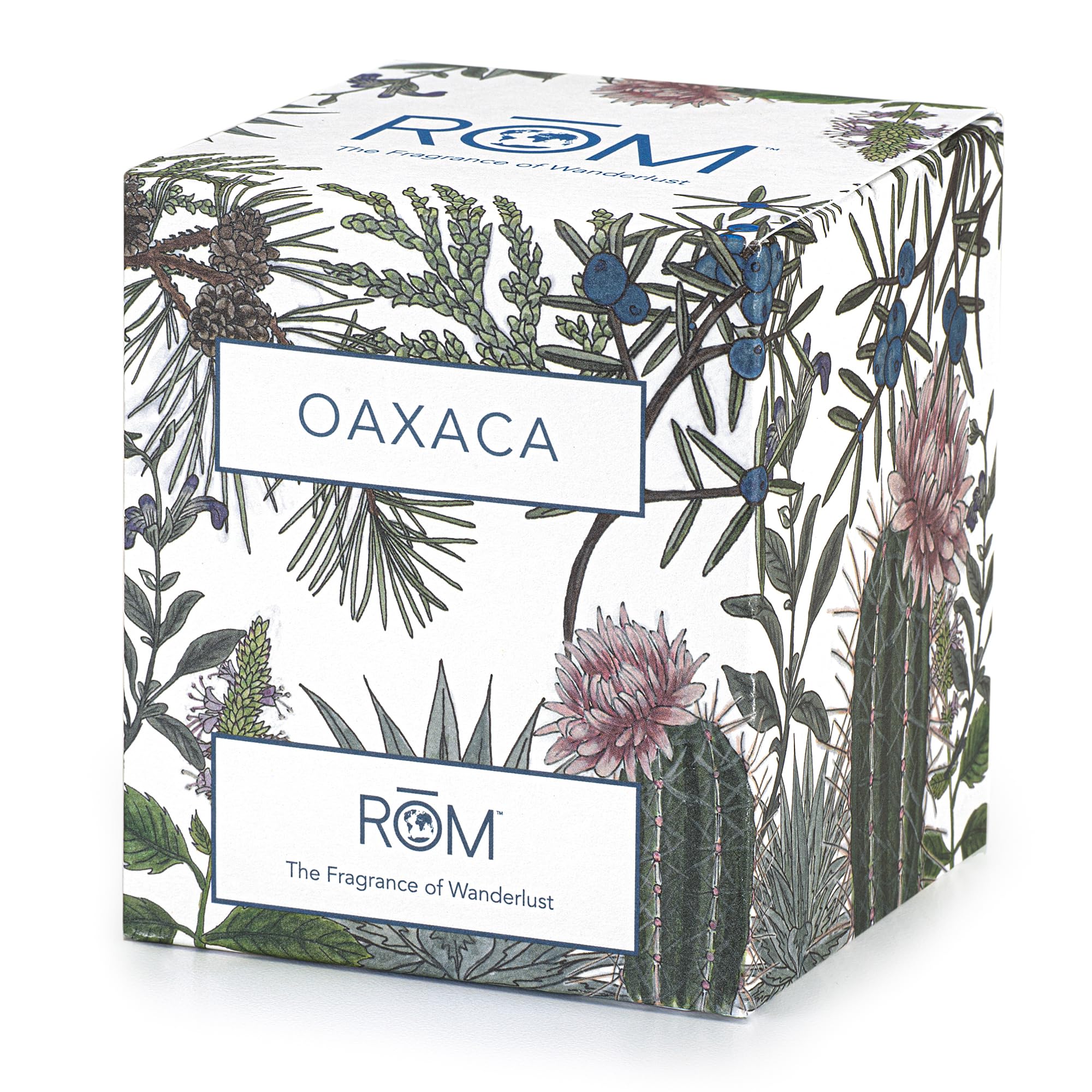 Generic RŌM Luxury Candle, Travel-Inspired, Glass Jar Scented Candle & Box, Plant Based-Soy Wax, Gift Candle for Home, Oaxaca