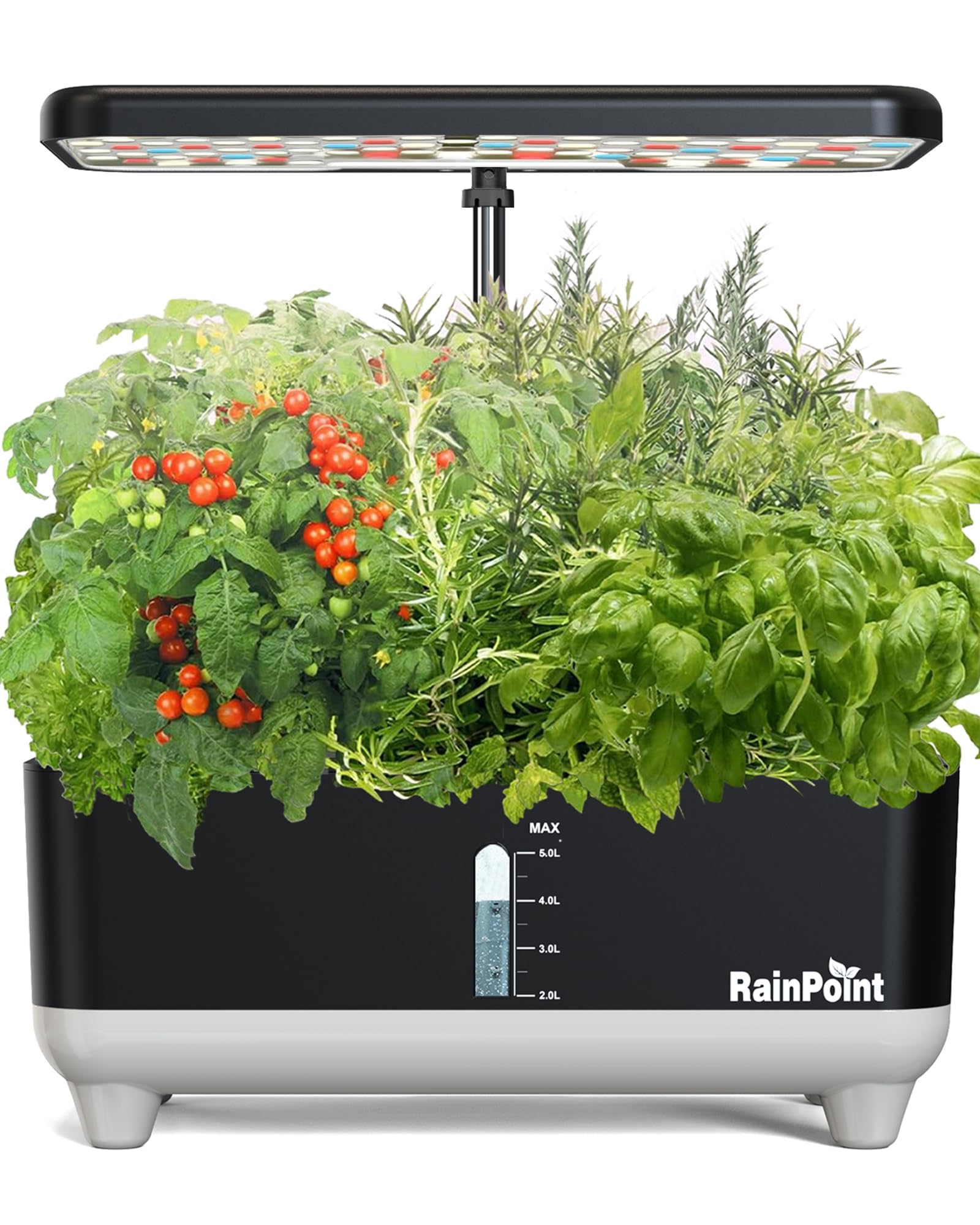 RAINPOINT Hydroponics Growing System Kit, Indoor Herb Garden Planter Kit with 13 Pods, 5L Inside Gardening System with LED Grow Light, Gardening Plant Gift for Women, Men, Children and Enthusiasts