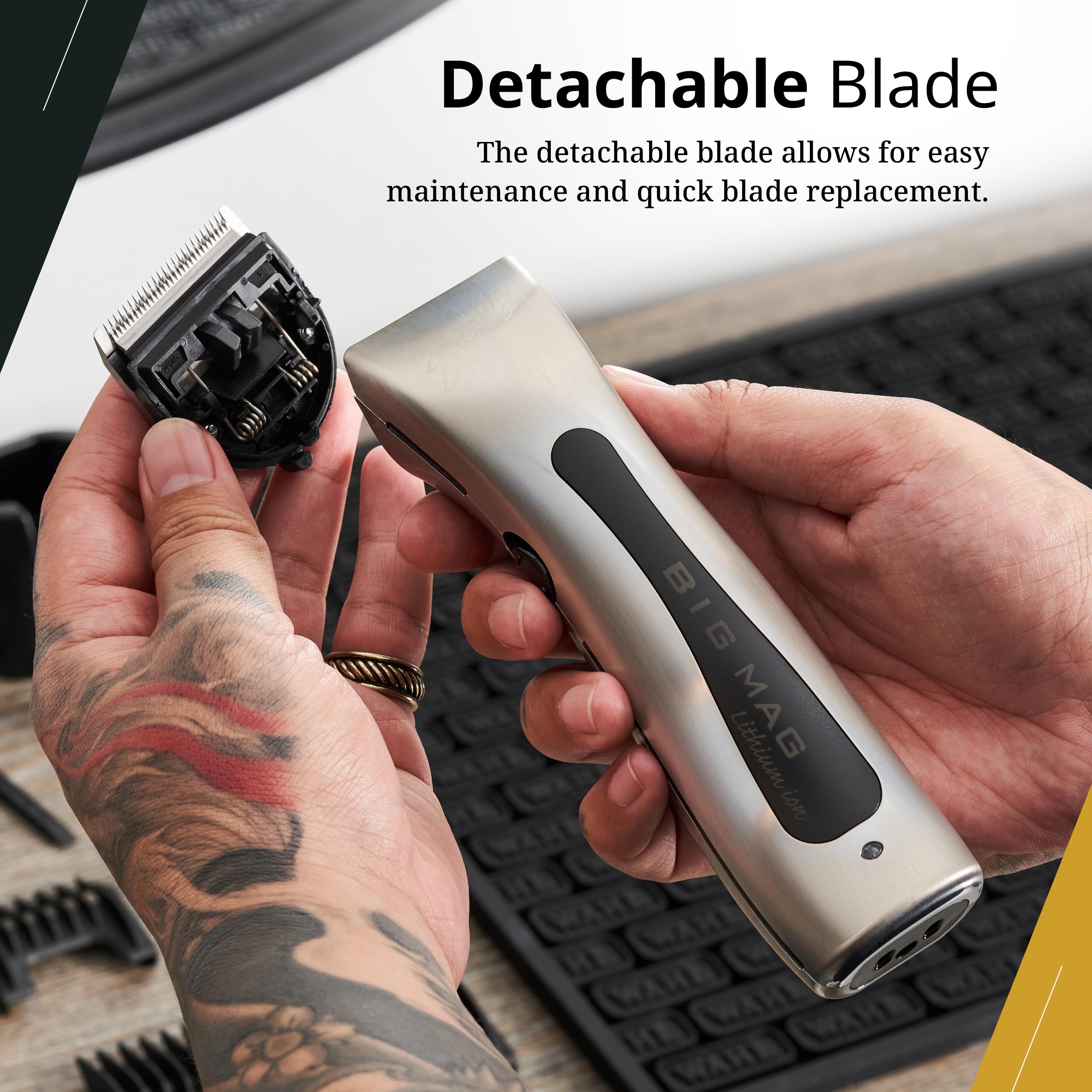 Wahl Professional - Sterling Big Mag Clipper - Salon-Quality, Cordless, Electric Hair Clipper with Rotary Motor - Silver