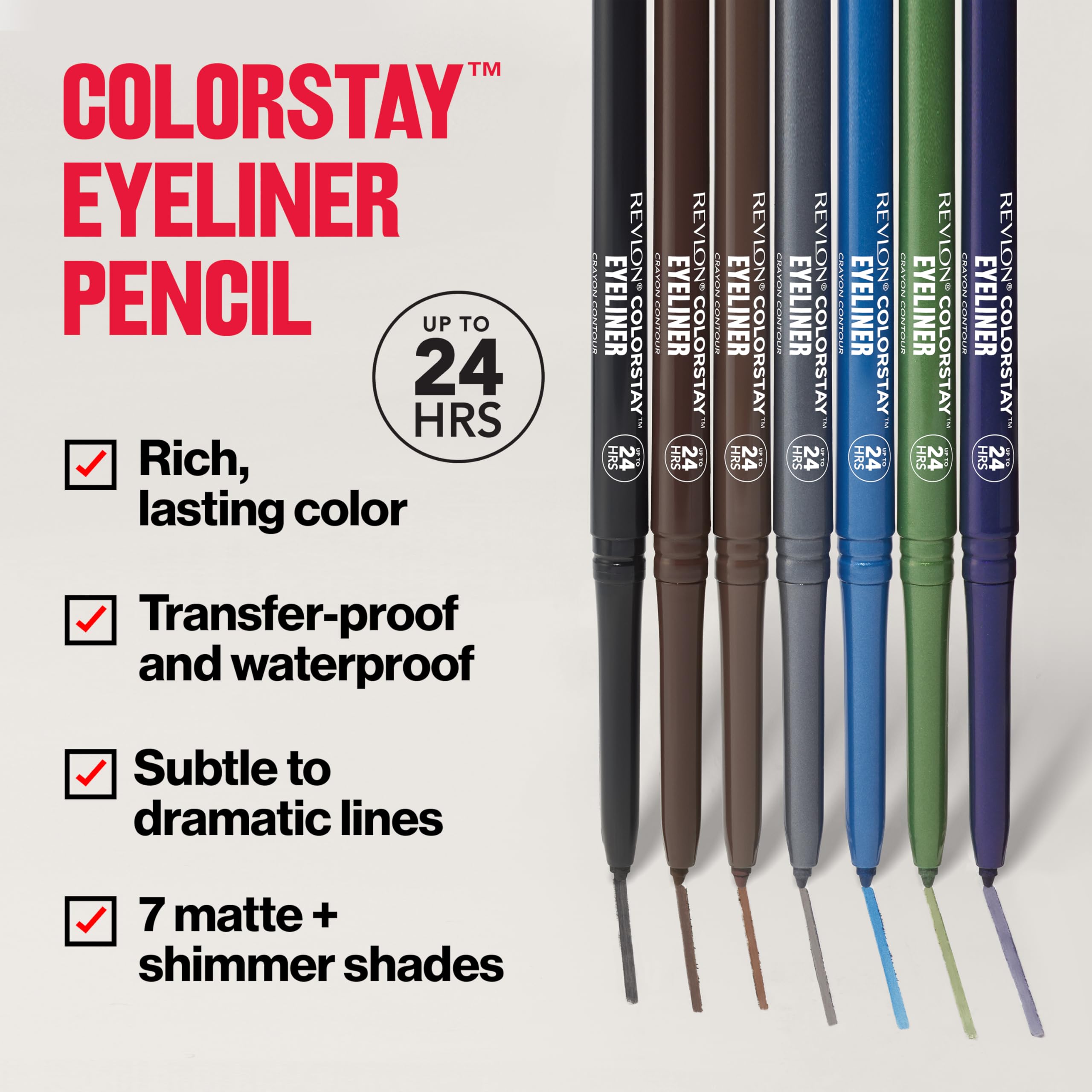 Revlon ColorStay Eyeliner Pencil, Eye Makeup Stocking Stuffers for Women, Built-In Sharpener, Waterproof, Smudgeproof, 201 Black, 0.01 oz (Pack of 1)