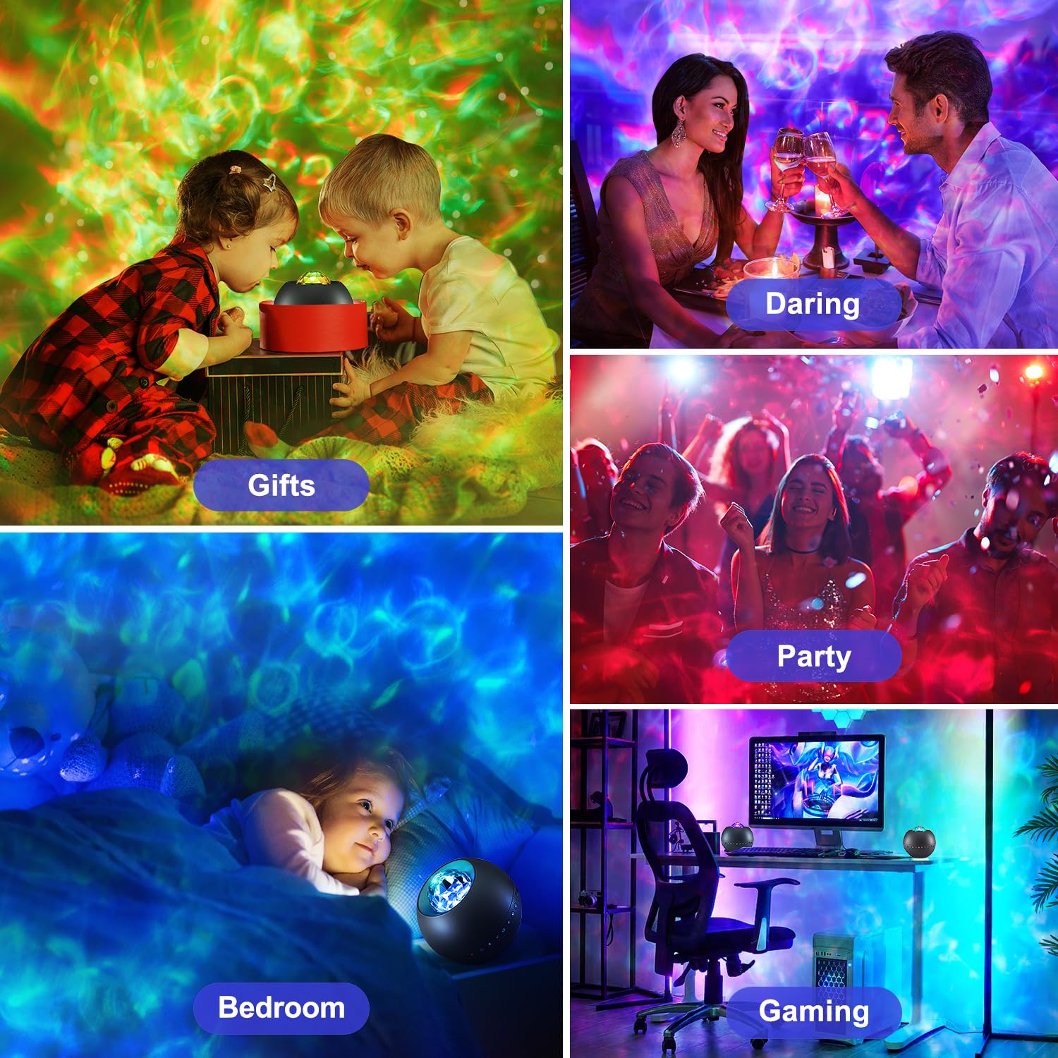 One Fire Galaxy Projector,White Noise Galaxy Light Projector,Bluetooth Music Kids Night Light Projector,Remote Timer Galaxy Projector for Bedroom Decor,Room Lights Cool Stuff Gifts For Teen Girl Stuff