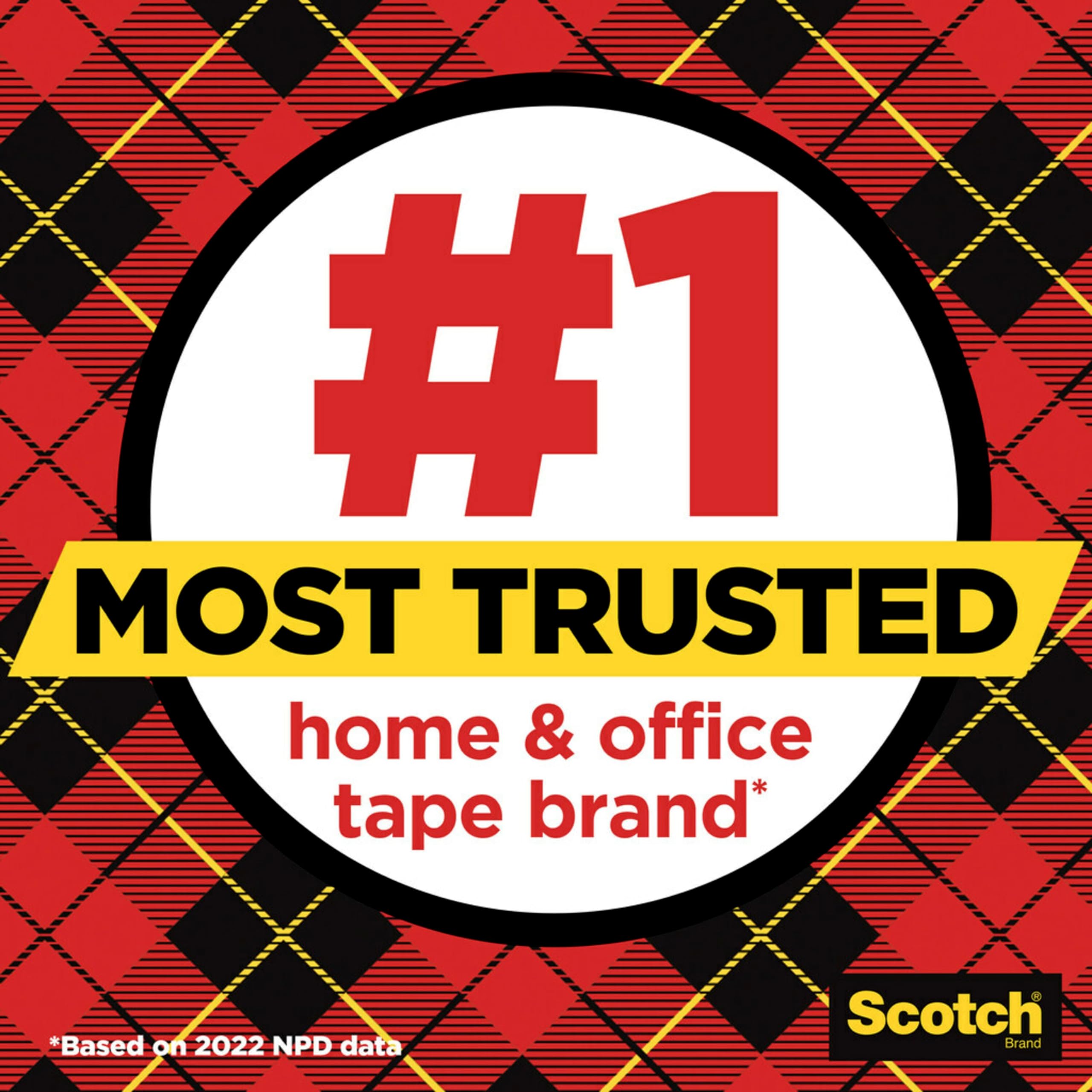 Scotch Transparent Tape, 3 Boxes, 1 in x 2592 in (600-72-3PK)