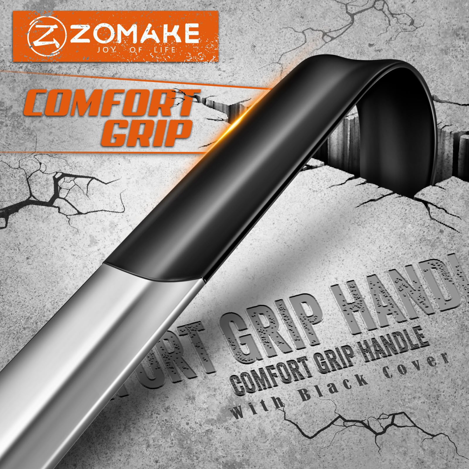 ZOMAKE Shoe Horn Long Handle for Seniors Men Women,Metal Long Shoehorn Boot Horn,16.5" Stainless Steel Shoe Spoon Helper(2 Pcs Black Handle)
