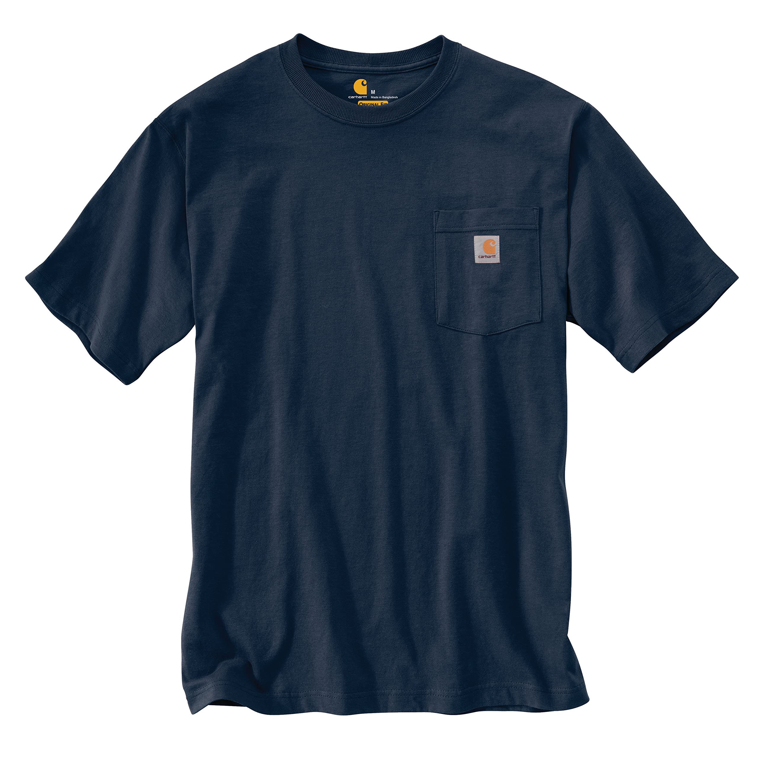 Carhartt Men's Loose Fit Heavyweight Short-Sleeve Pocket T-Shirt (Also Available in Big & Tall), Navy, Large