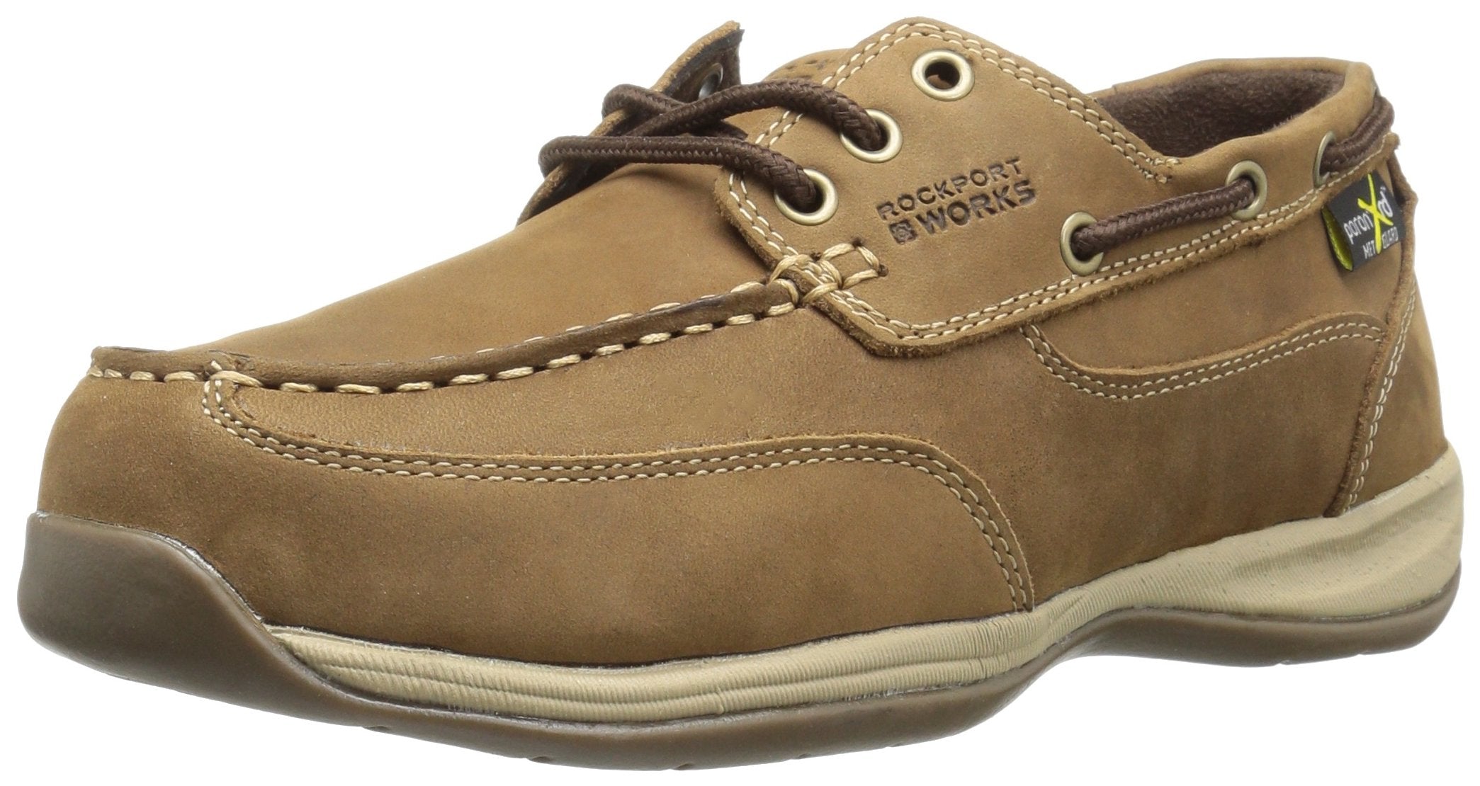 Rockport Work Men's Sailing Club RK6734 Work & Safety, Brown, 7 M US