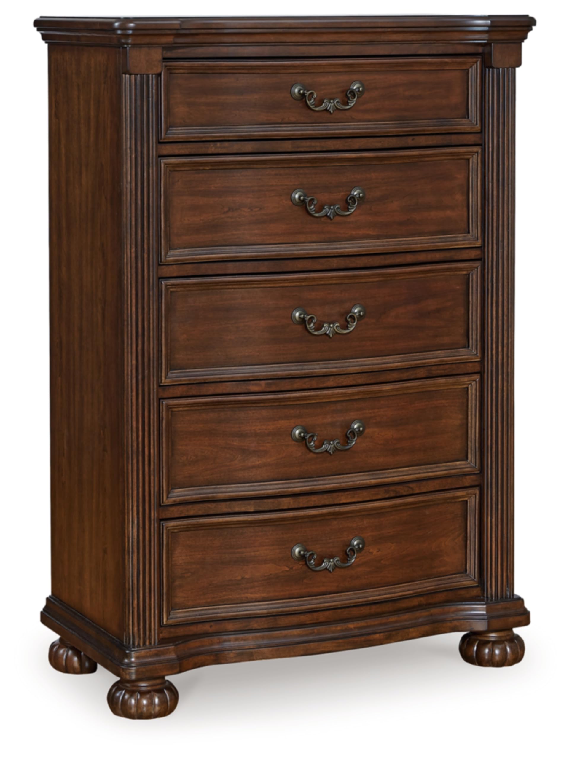 Signature Design by Ashley Lavinton Chest of Drawers, 35" W x 18" D x 51" H, Dark Brown