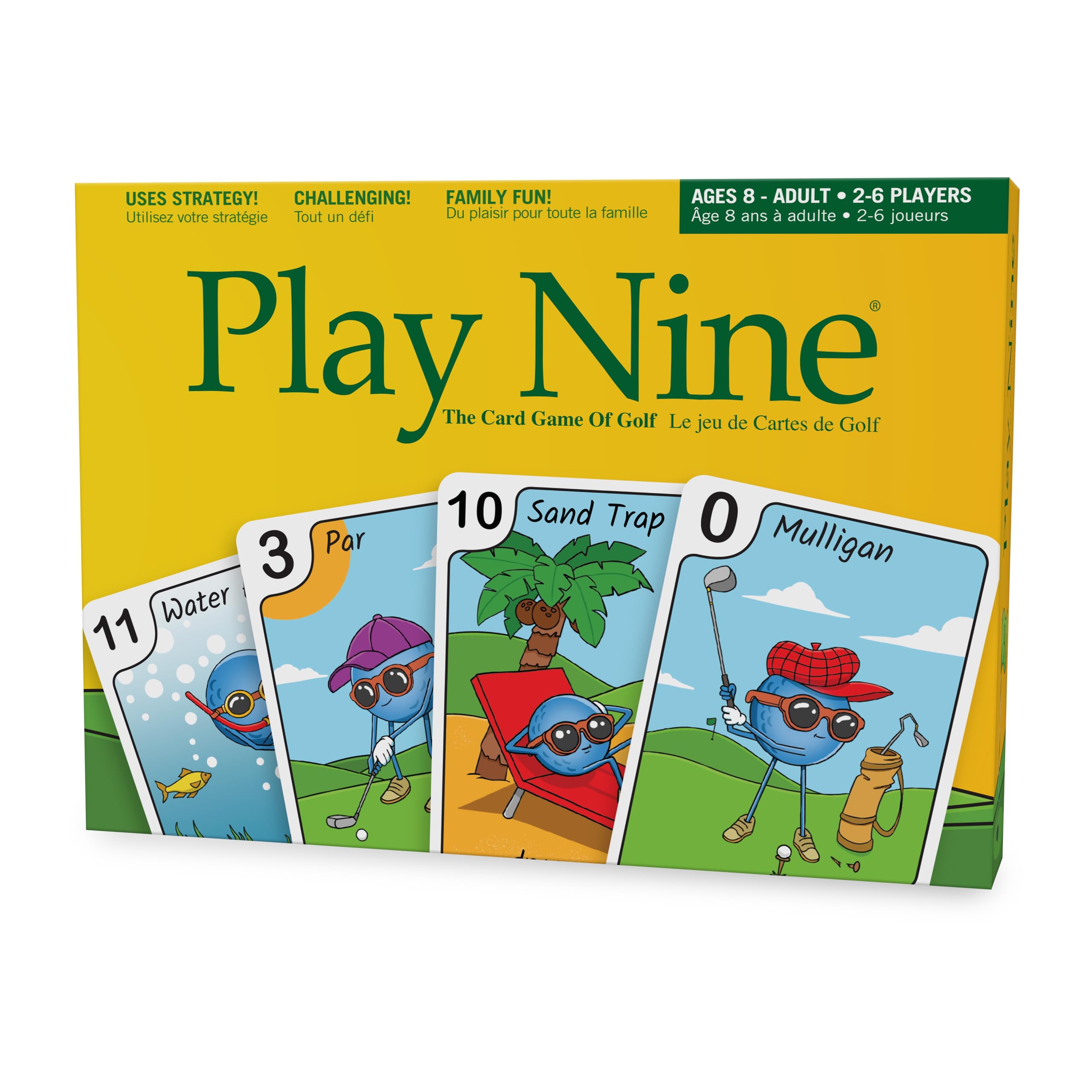 PLAY NINE - The Card Game for Families,Best Strategy Game For Couples, Fun Game Night Kids, Teens and Adults, The Perfect Golf Gift