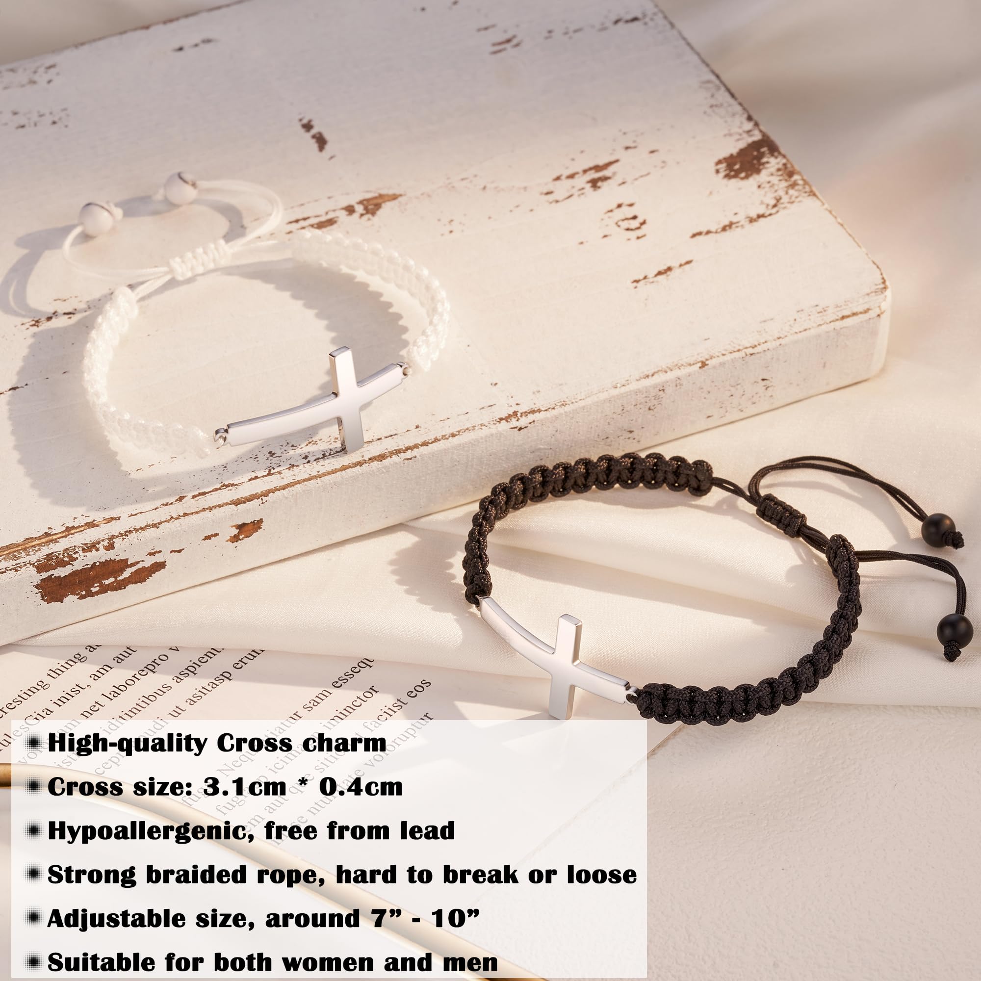 Tarsus Gifts for Girlfriend, Girlfriend Valentines Day Gifts for Her, Girlfriend Birthday Gifts Cross Couples Bracelets Christmas Anniversary Girlfriend Gifts Ideas