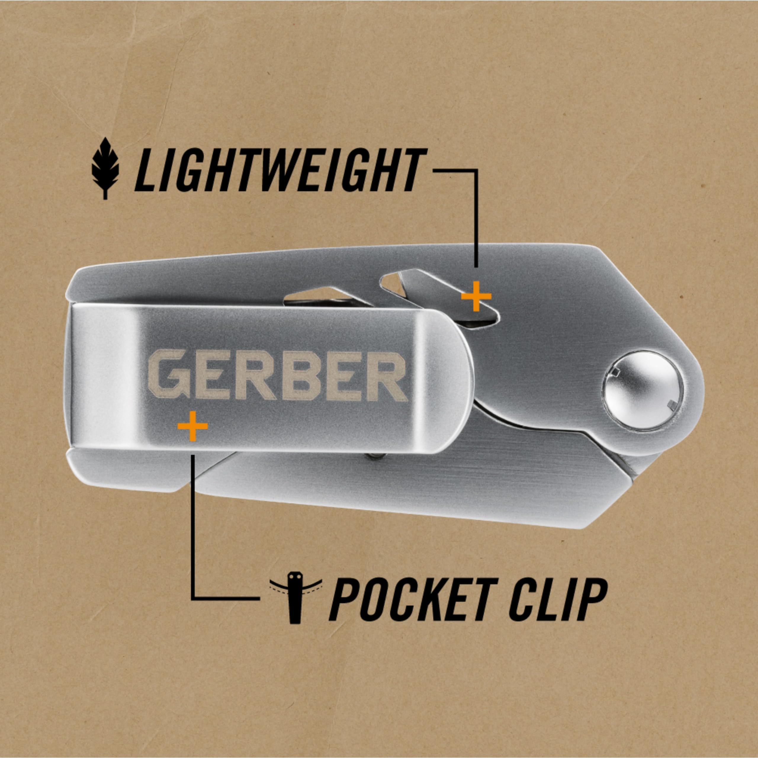 Gerber Gear EAB Lite Pocket Razor Knife with Money Clip - EDC Gear Folding Stainless Steel Utility Knife with Box Cutter Blade for Everyday Carry