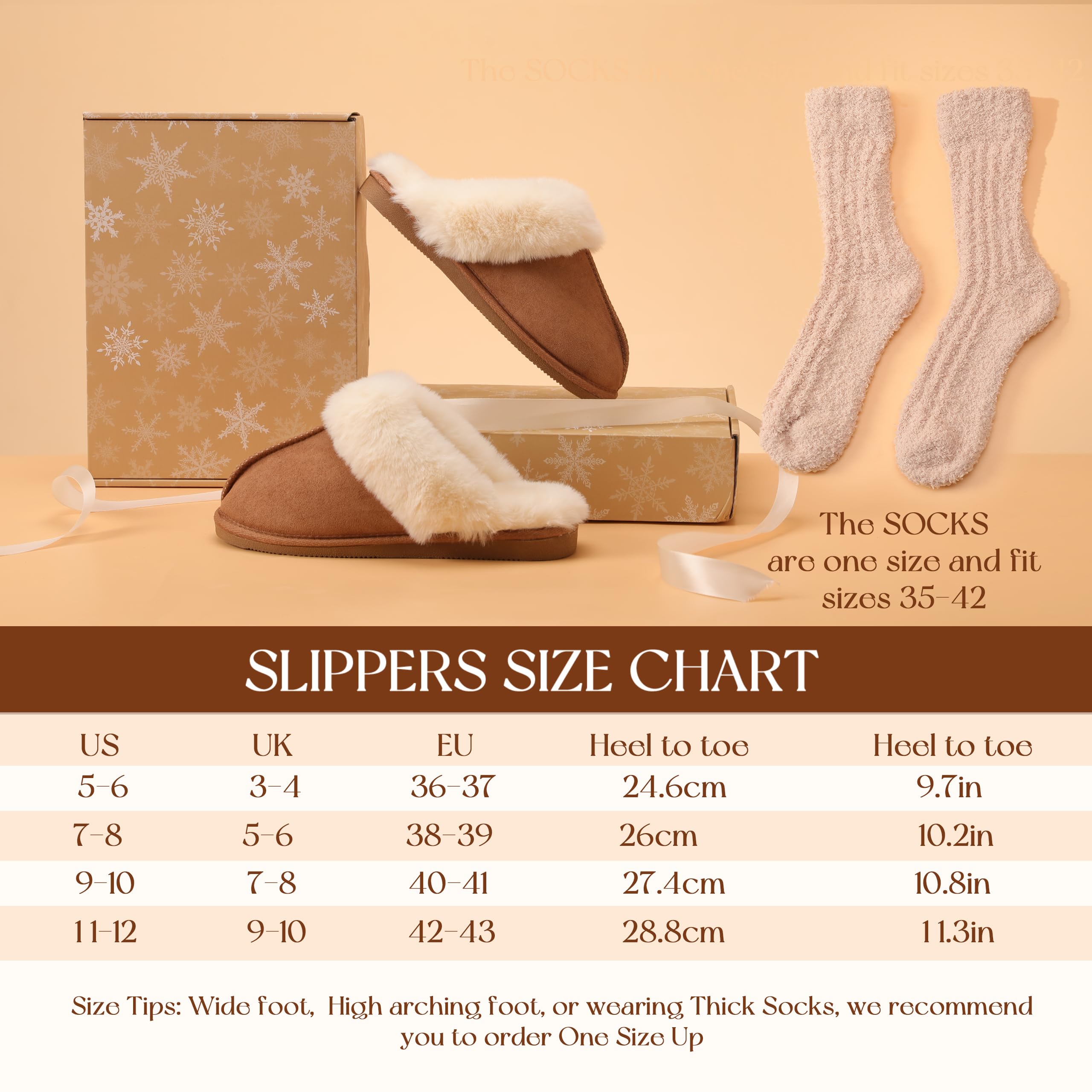 HHUQ Slippers and Socks Gifts for Women,Christmas Birthday Valentine's Day Gift Baskets for Women Mom Wife Girlfriend Sister Her